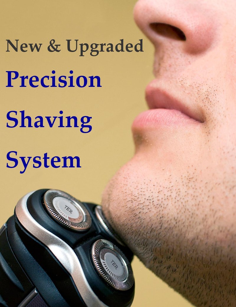 HQ8 Replacement Heads Compatible with Philips Norelco Shavers, HQ8 Heads Upgraded, 6-Pack