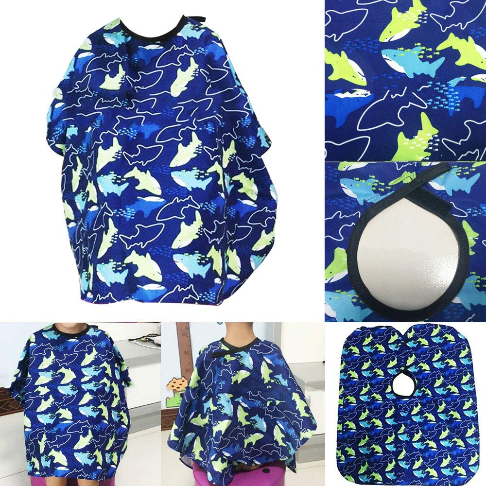 Wixine 1Pcs Kids Colors Salon Waterproof Hair Cut Haircut Barbers Cape Gown Cloth Easy Use
