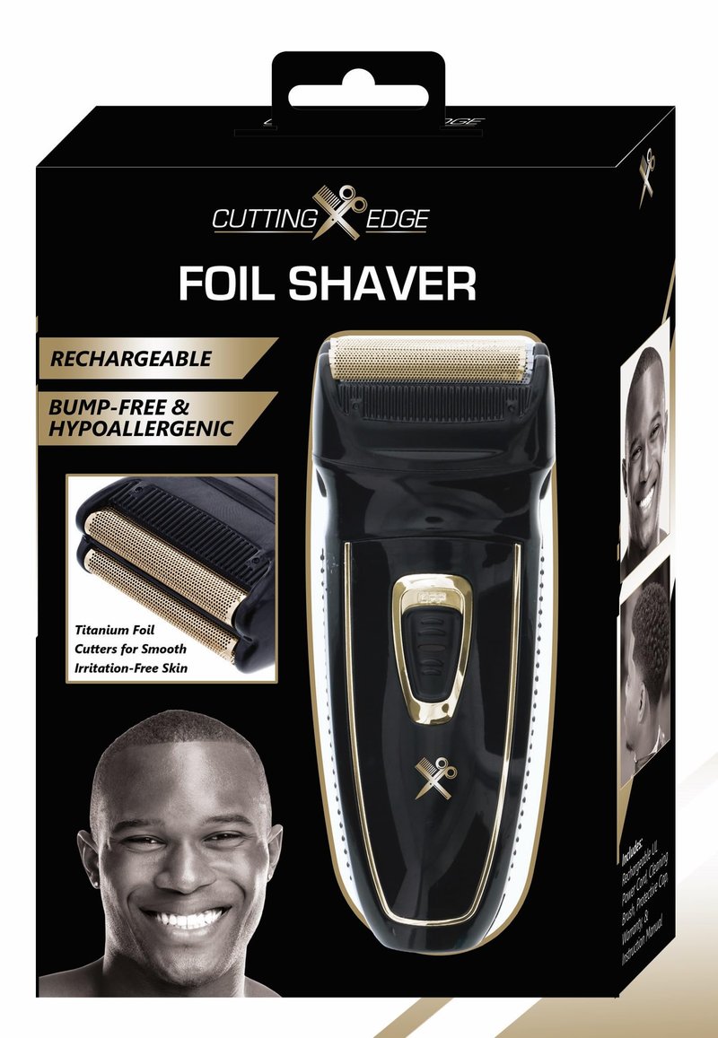 Cutting Edge Foil Shaver for Men, Hypoallergenic Electric Razor with Titanium Foil Cutters, Rechargeable Face Shaver with Pop-Up Trimmer, Close Shave, Smooth & Irritation Free, 45 Minute Run-Time