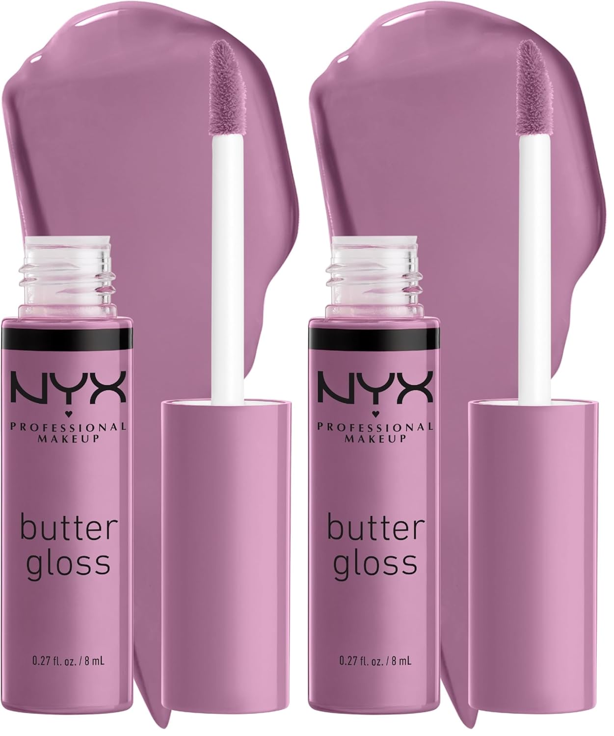 NYX Butter Gloss - Non-Sticky Lip Gloss Set | 3 Shades: Angel Food Cake, Creme Brulee, Madeleine