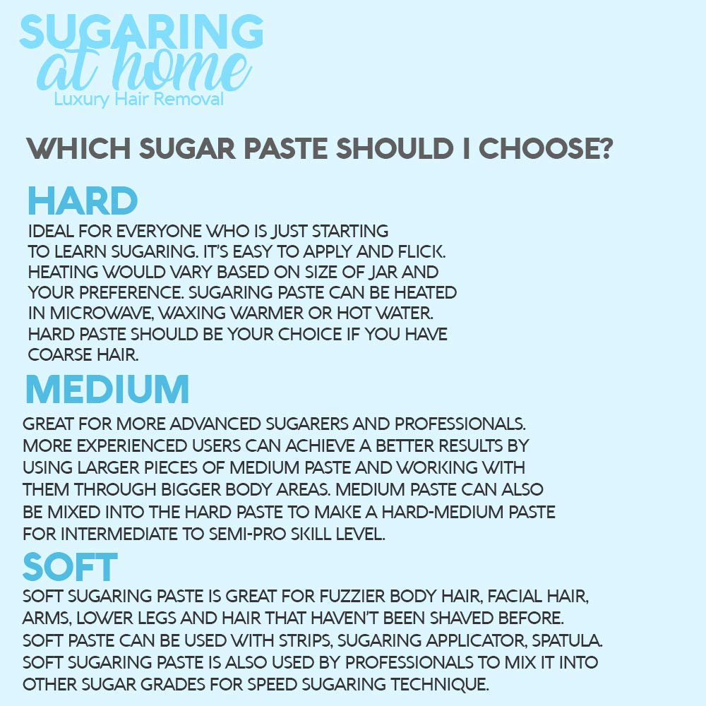 Soft, Medium, Hard Sugaring Paste - Sugaring Salon Starter Kit