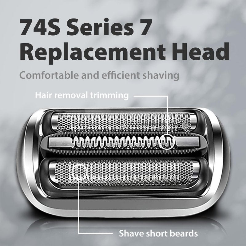 Series 74s Replacement Shaver Heads for Series 7 - Compatible with 7120s, 7125s,7127cs,7171cc,7175cc,Precision Blades Electric Razor Replacement Heads for Men, Fits All S7 Shavers.