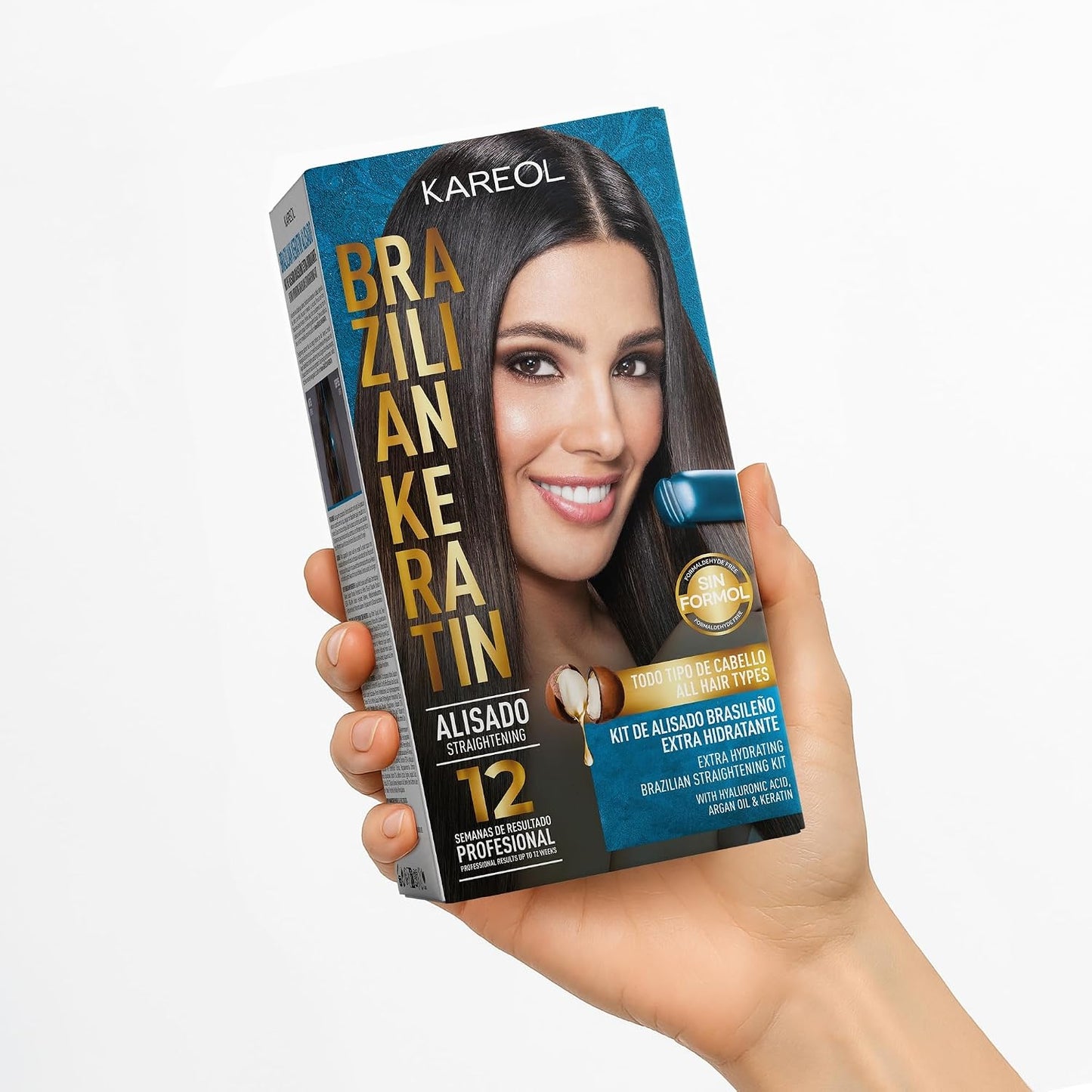 Brazilian Straightening Kit - Extra Hydrating Keratin Treatment with Hyaluronic Acid & Argan Oil | Formaldehyde Free