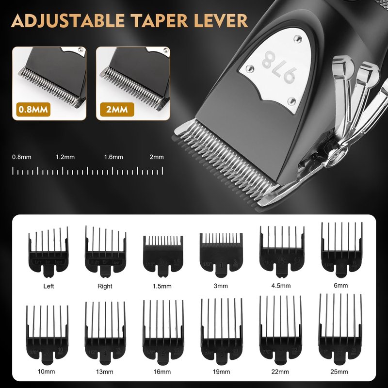Suttik Professional Hair Clipper Set for Men, Barber Kit Clipper and Trimmer Set, Electric Foil Shavers for Men with Travel Case