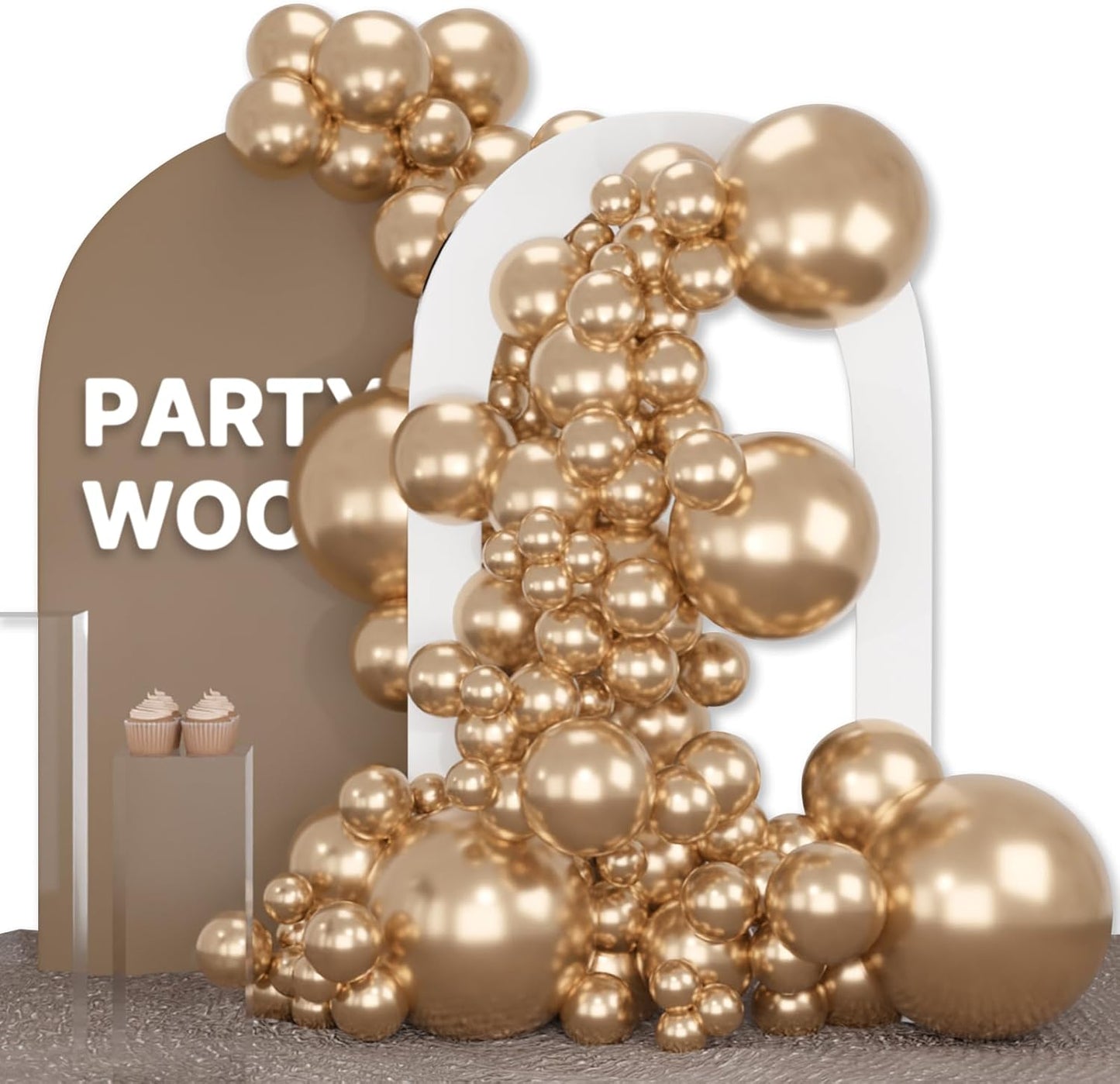 Black Balloon Arch Kit - 140 Pcs in 5-18 Inch Sizes for Baby Showers, Birthdays & Anniversaries | Elegant Black Decor