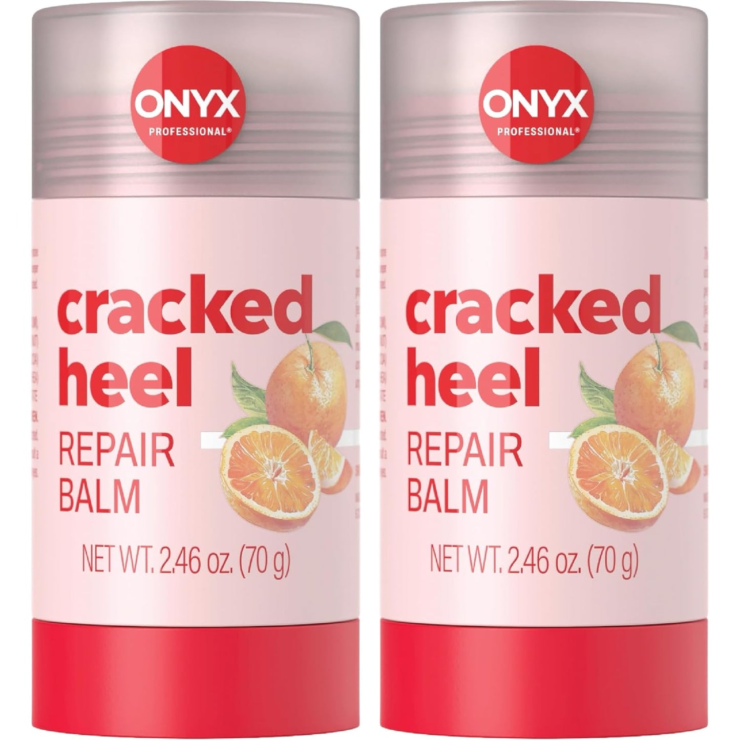 Onyx Cracked Heel Repair Balm Stick - Moisturizing Treatment for Dry Feet | Citrus Scent, 2-Pack