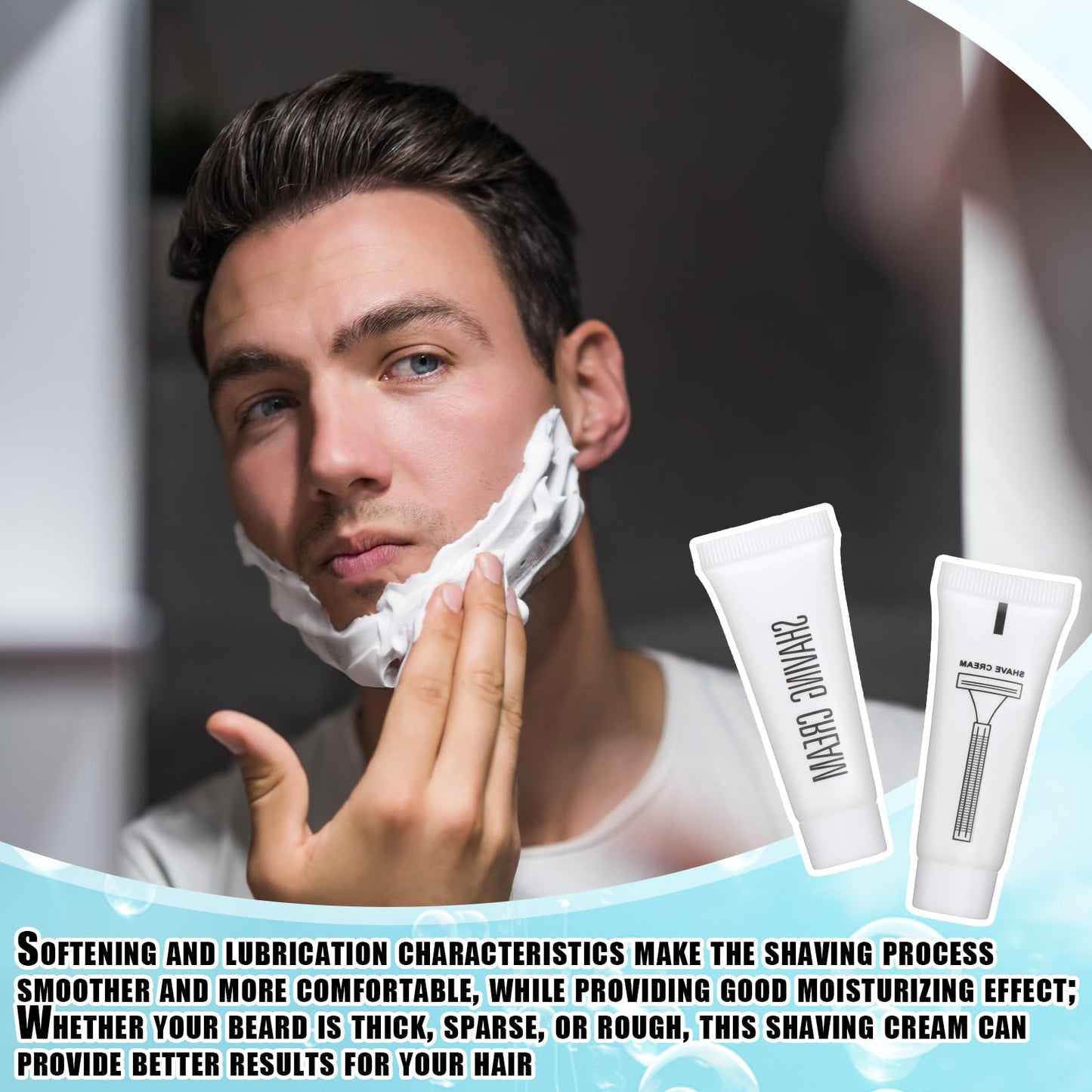 Viozakanry Disposable Shaving Cream Bulk Travel Size 10 Ml/ 0. 35 Fl. oz Shave Cream for Hotel Camping Travel Homeless Toiletries(150 Pcs)