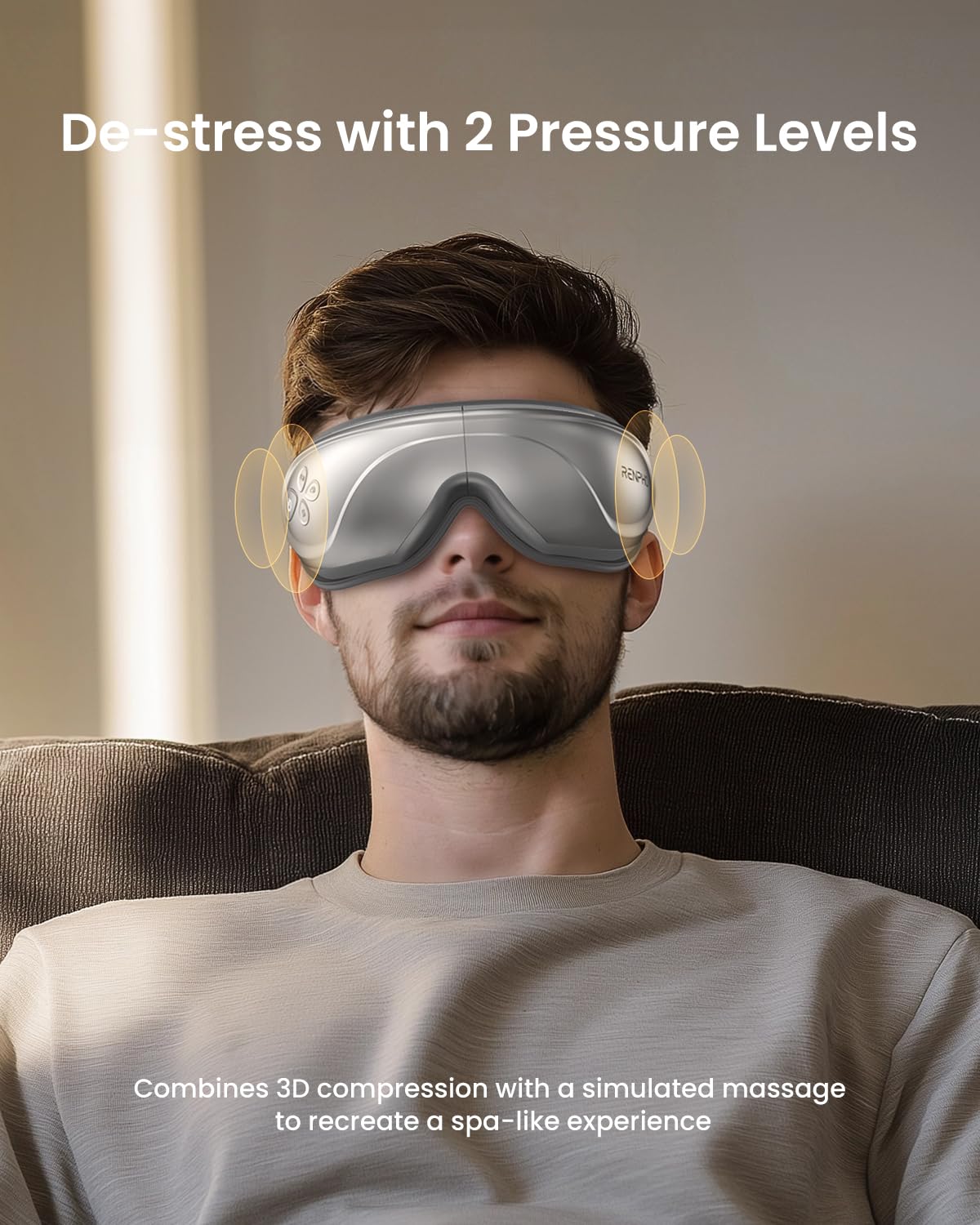 RENPHO Eye Massager with Heat and Cooling, Fathers Day Dad Gifts for Husband Men, Heated Eye Mask for Improve Sleep and Relaxation - Eyeris 2