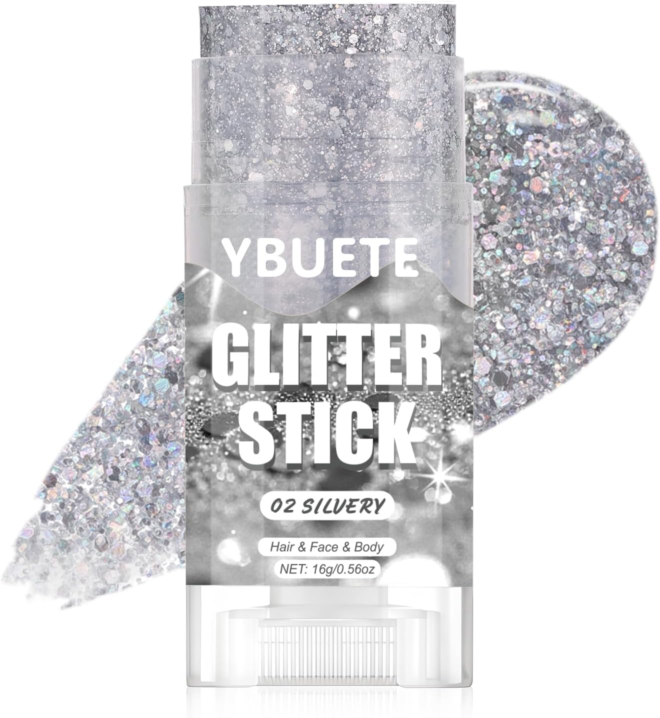 Red White Blue Star Face & Body Glitter Stick - Patriotic Makeup for 4th of July | USA Flag Accessory