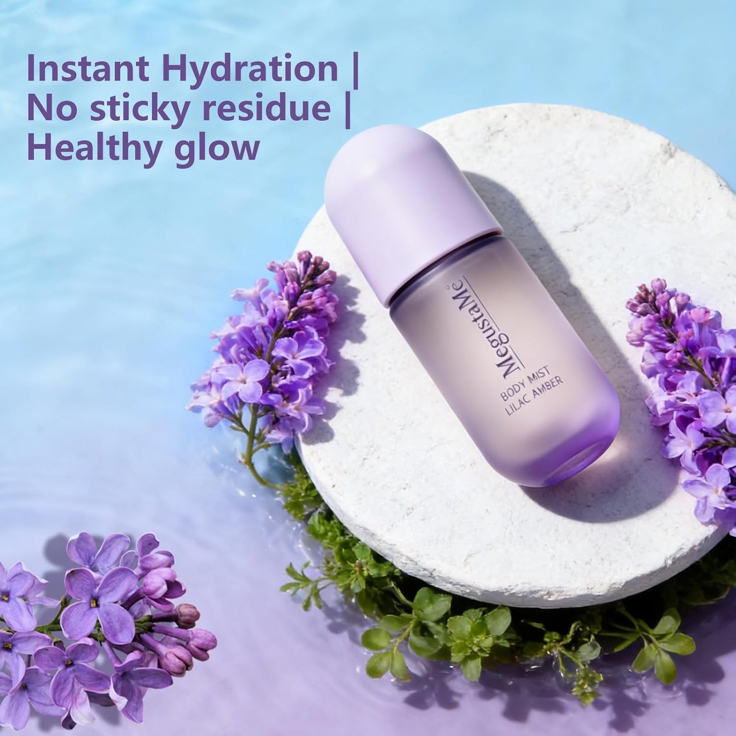 Lilac Amber Body Spray for Women - Long-Lasting Floral Woody Scent | Paraben-Free, Travel Size 3.38 fl oz (100ml)