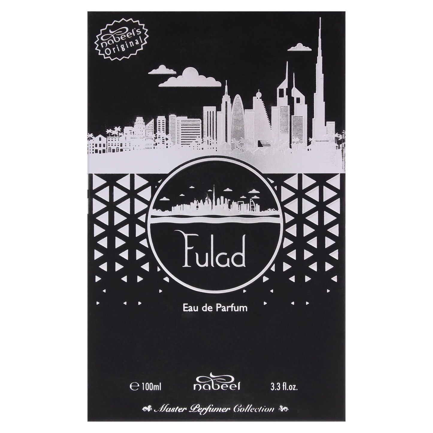 Nabeel Master Perfumer Collection - Fulad for Unisex - Arabian Perfume for Women & Men - Fragrance with Bergamot, Cedarwood, Patchouli, Lemon Scent - Arabic Cologne - Travel Size - 3.3 oz EDP Spray