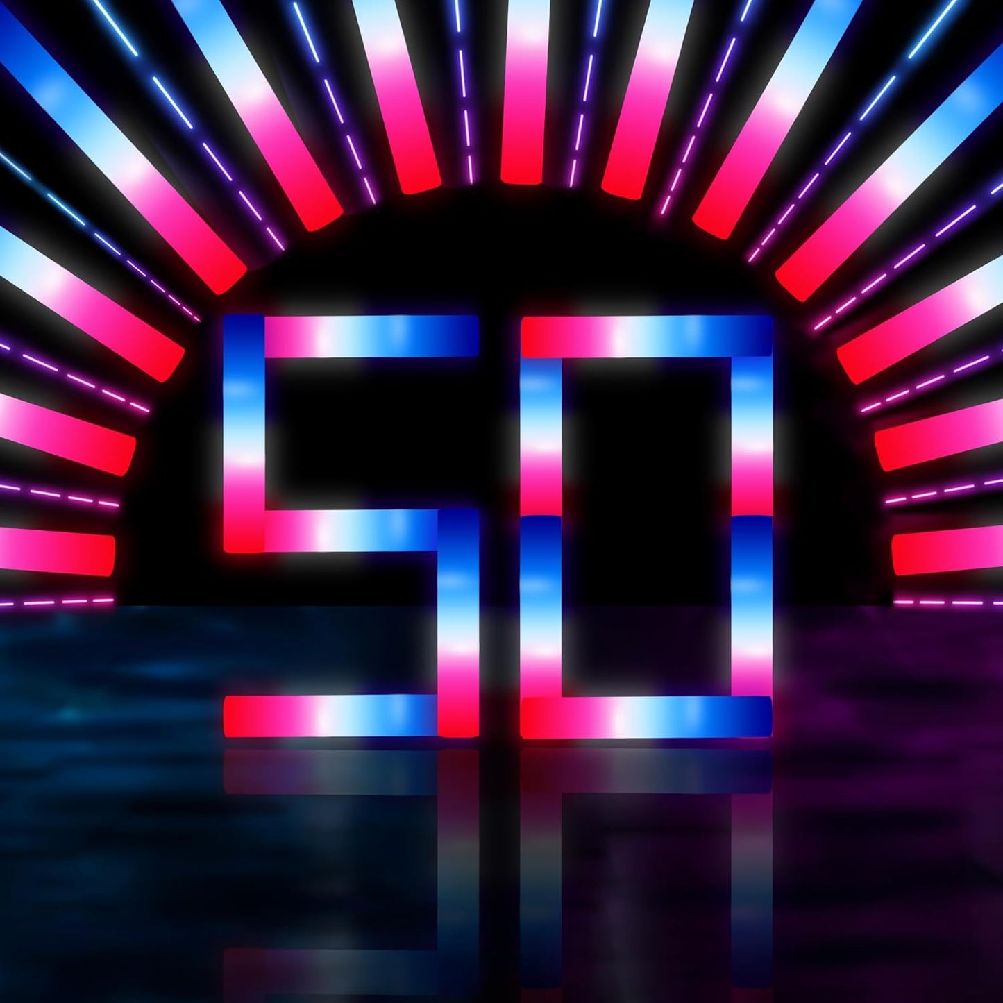 Glow Sticks - 50-Pack Foam Glow Sticks in Red, White & Blue | Perfect for Patriotic Events, Parties & Weddings