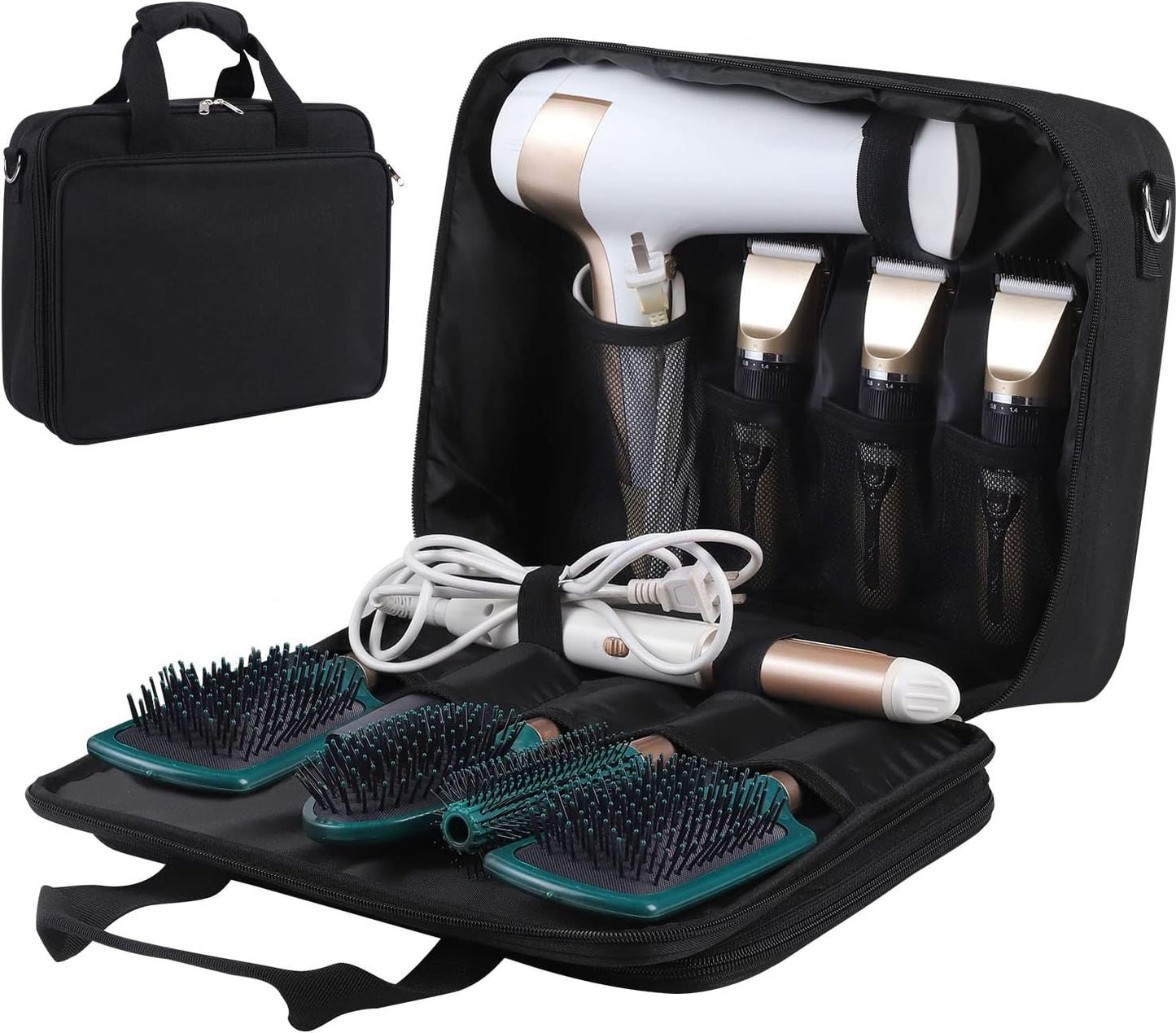Barber Hairdryer Carrying Case - Travel Bag for Blow Dryer & Salon Tools | Durable & Spacious