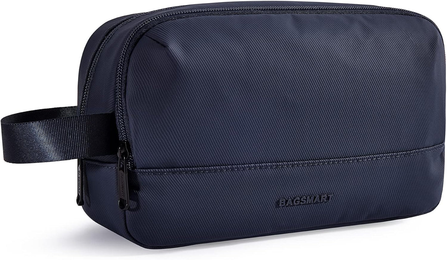 BAGSMART Travel Toiletry Bag - Water-Resistant Dopp Kit for Men | Medium Black Size