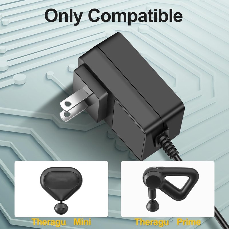 EGK 15V Charger for Theragun Mini 1.0/Prime G4 Massager Gun Replacement Power Adapter Supply Cord