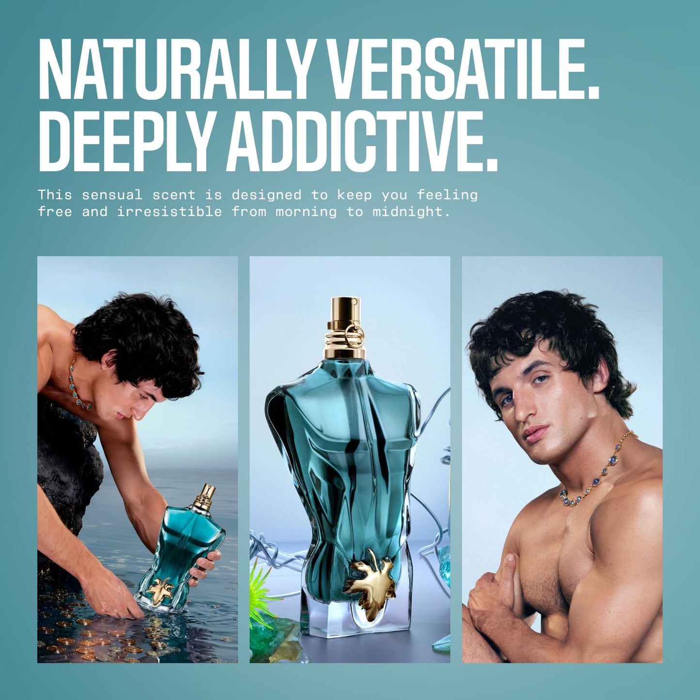 Jean Paul Gaultier Le Beau Eau de Toilette for Men - Addictive Woody Cologne with Bergamot & Coconut | 4.2 oz Spray