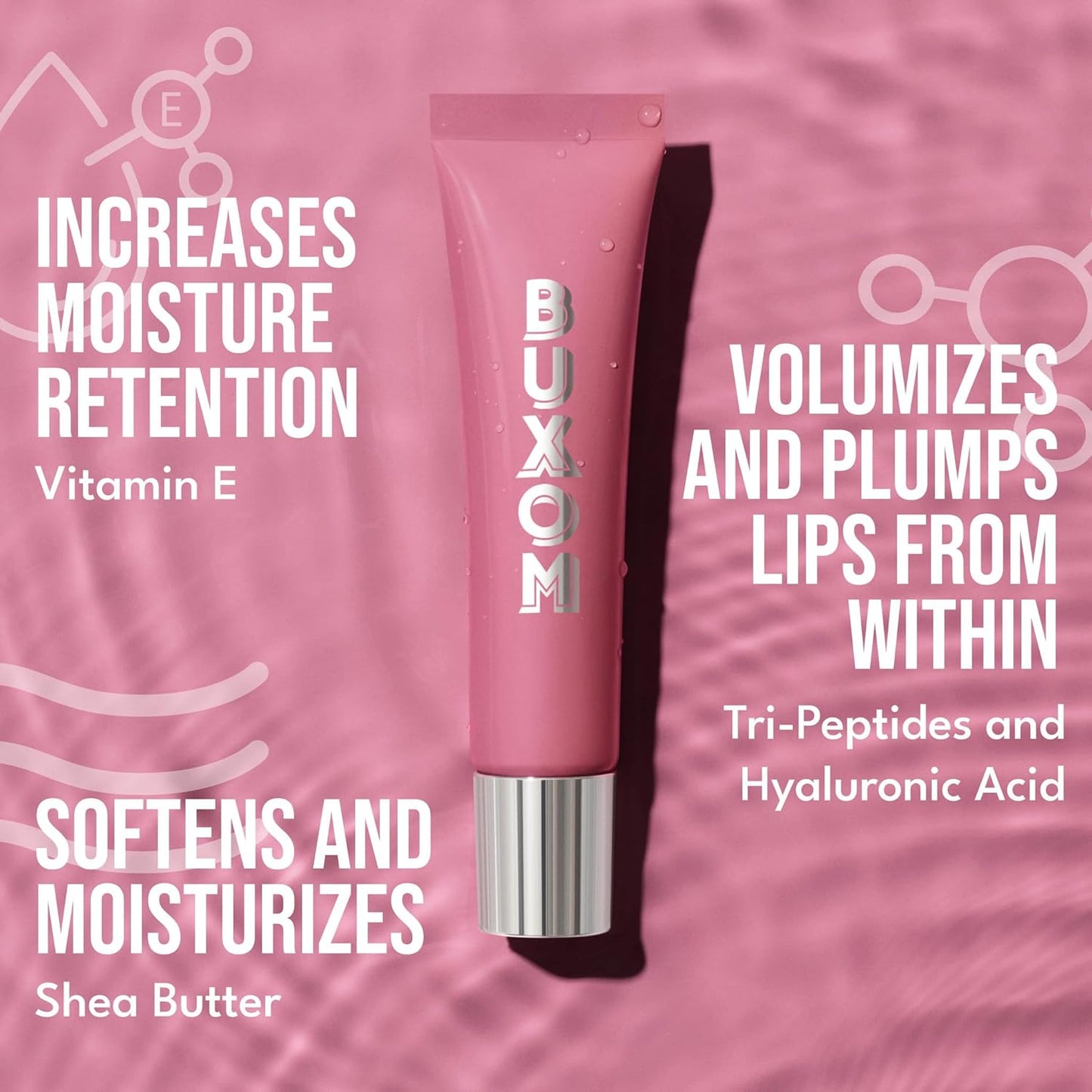 Buxom Power-Full Plumping Peptide Lip Tint - Hydrating Color & Shine | Long-Lasting Formula