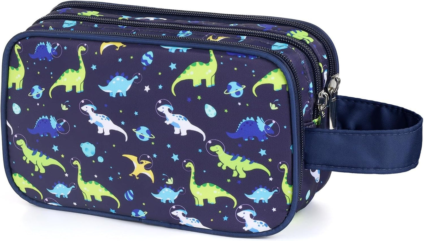 Kids Toiletry Bag - Waterproof Mermaid Scales Travel Cosmetic Bag for Girls | Hanging Wash Bag