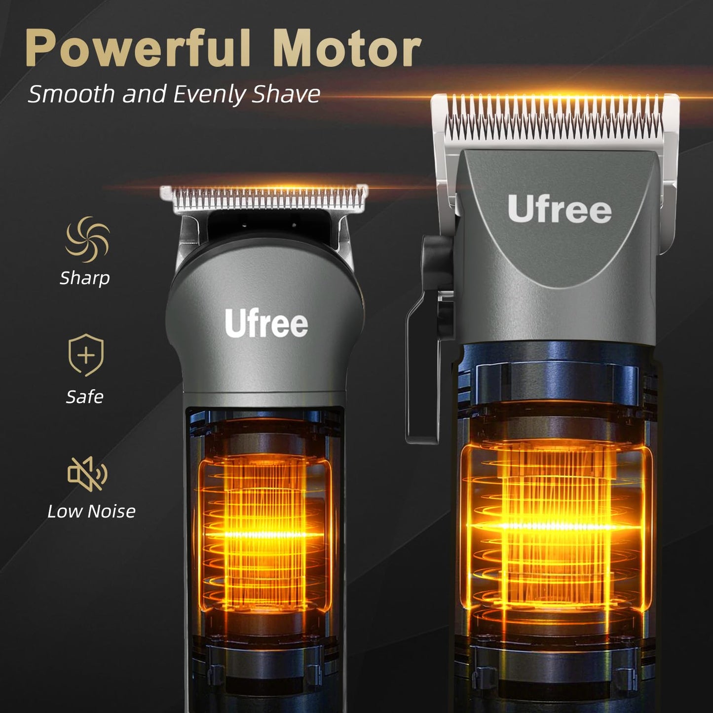 Ufree Beard Trimmer for Men with Hair Clipper, Professional Hair Clippers for Men and Hair Trimmers, Cordless Electric Razor Mens Grooming Kit for Nose, Face, Ear, Body, Gifts for Men Husband Father