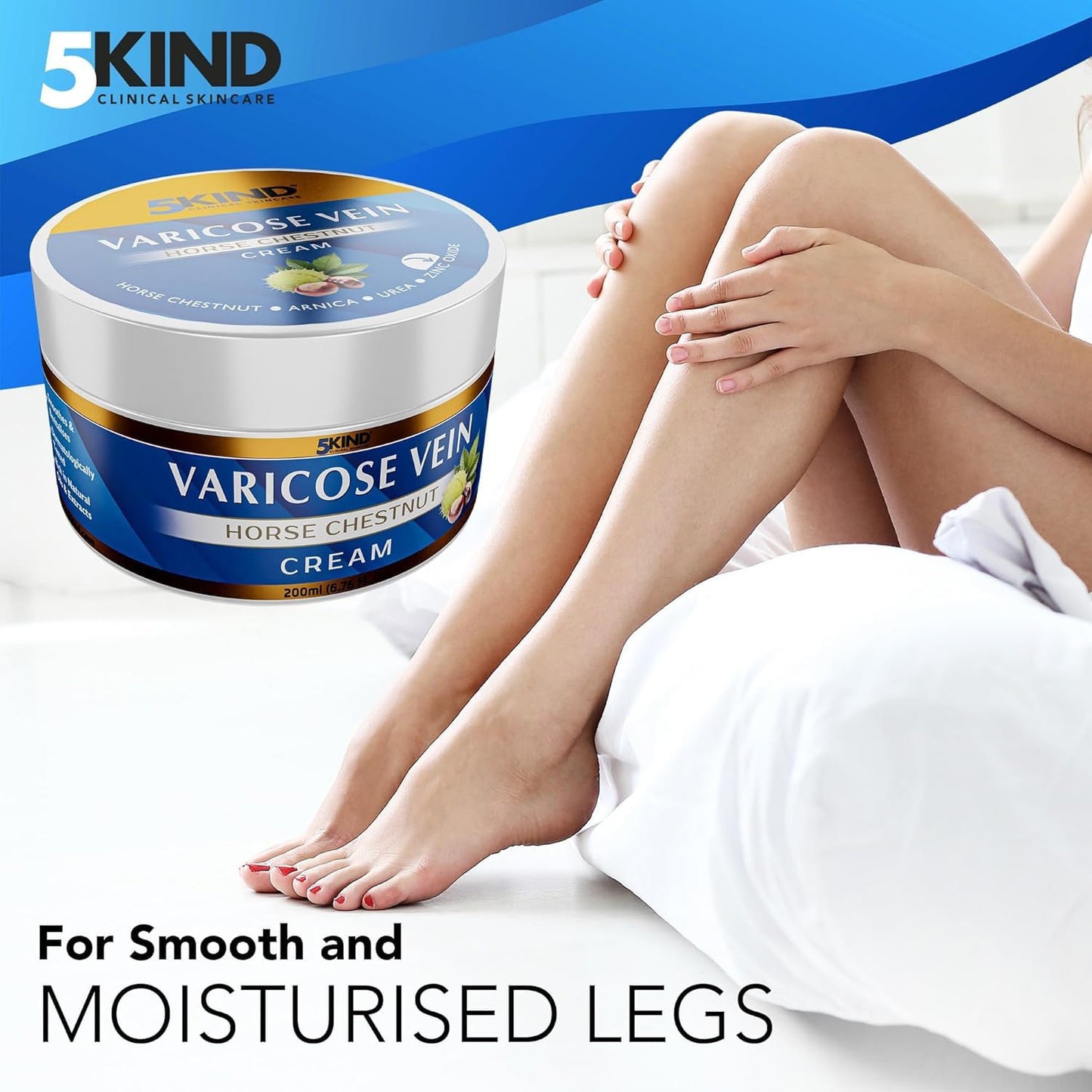 Varicose Veins Treatment Cream - Horse Chestnut, Zinc & Arnica | 6.76 Fl Oz for Improved Appearance & Comfort