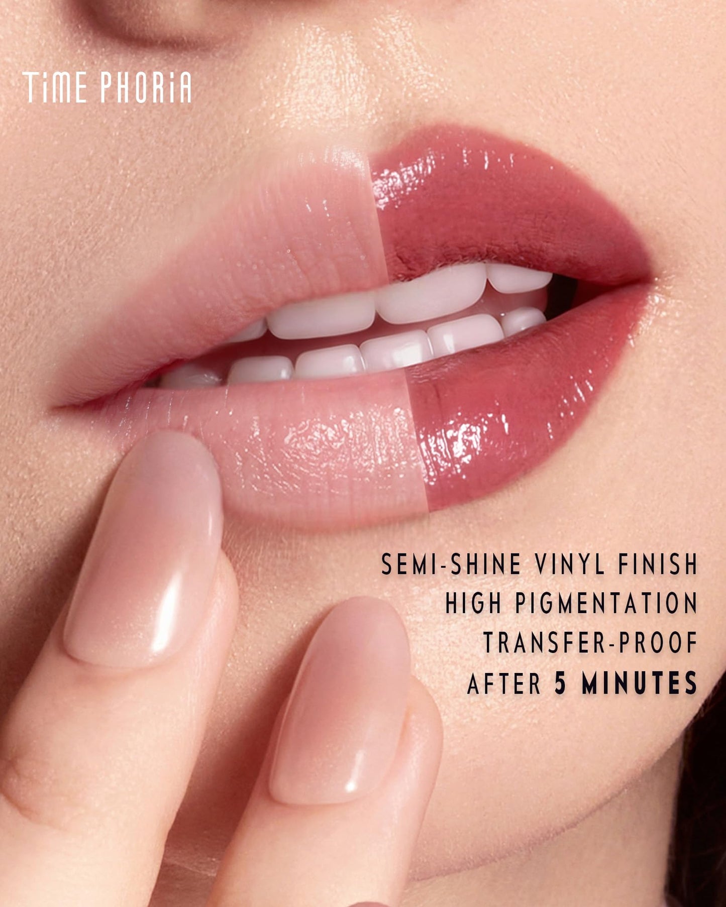 TIMEPHORIA Spectra Ultra Stay-Color Transfer Proof Lip Vinyl - Long Lasting Liquid Lipstick, High Coverage Shine Vinyl Glossy Finish, Zero Transfer Kiss Proof, Lightweight