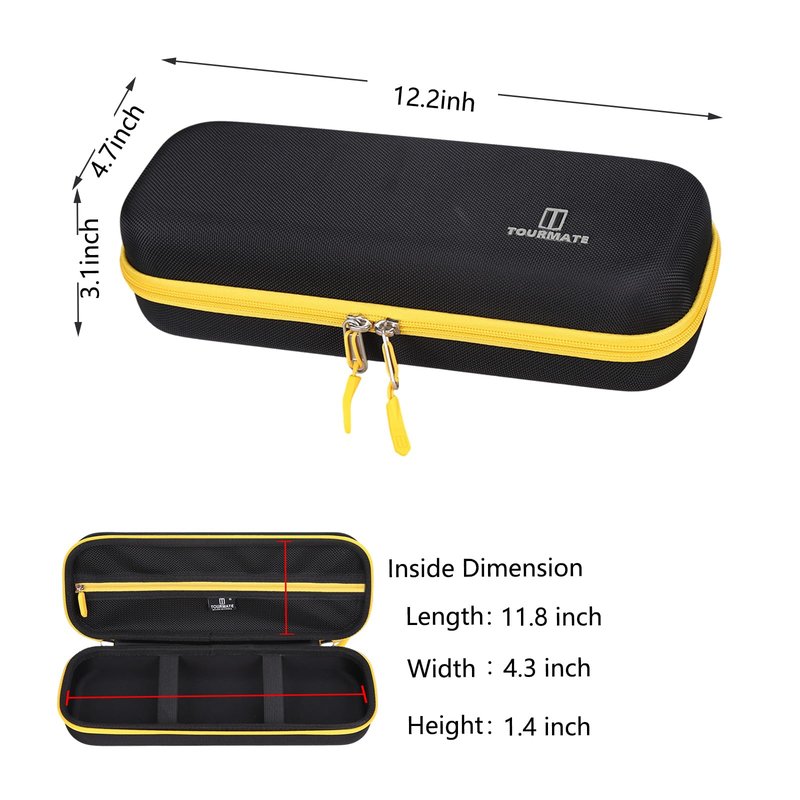 Tourmate Hard Storage Case for Upbooz/Vacuum/Minthouz/Dovety Vacuum Cordless - Travel Case for Portable Car Vacuum(Only Case)(Black & Yellow)