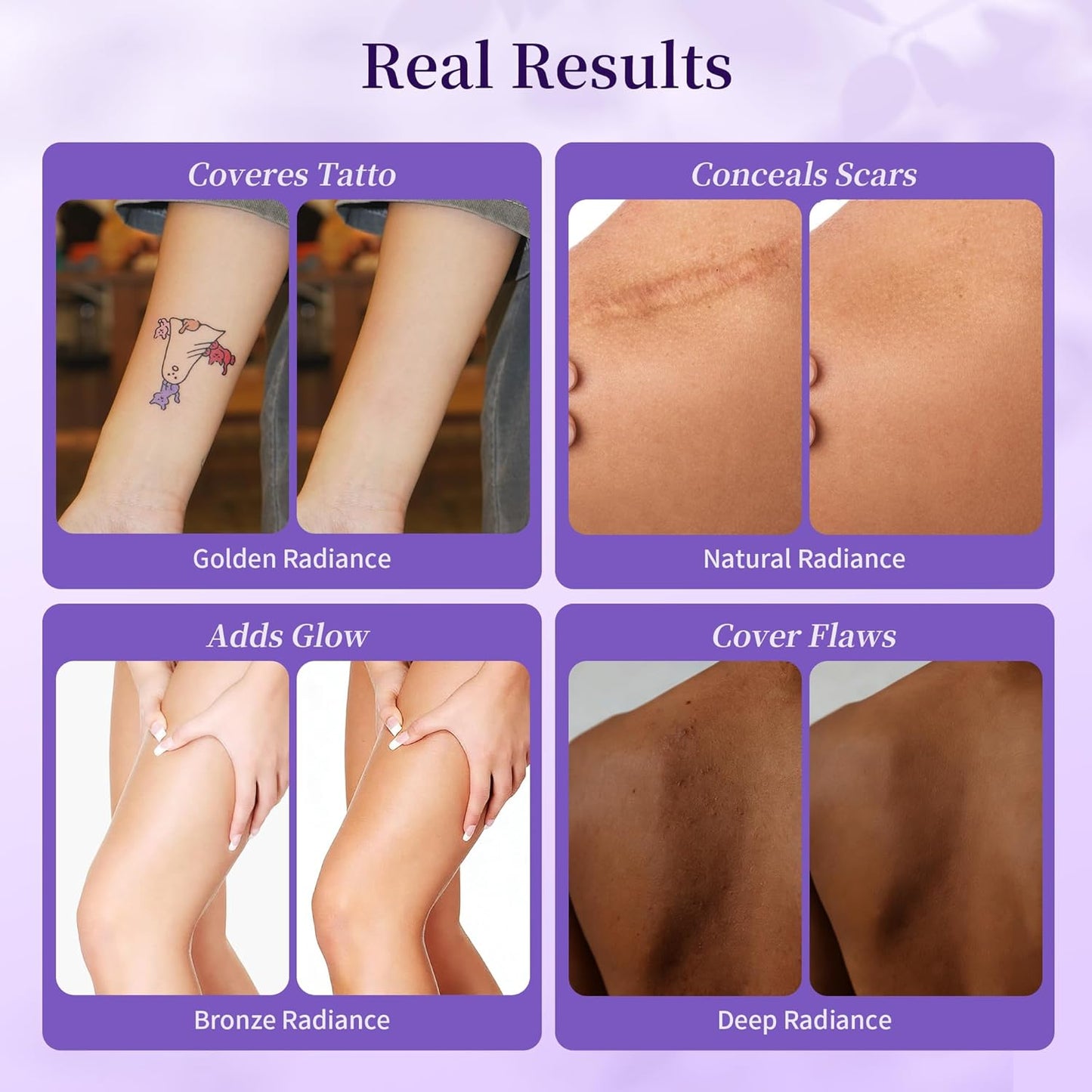 Tattoo Cover Up Makeup - Waterproof Body Concealer for Scars & Bruises | Long-Lasting 3.5oz in Bronze Radiance