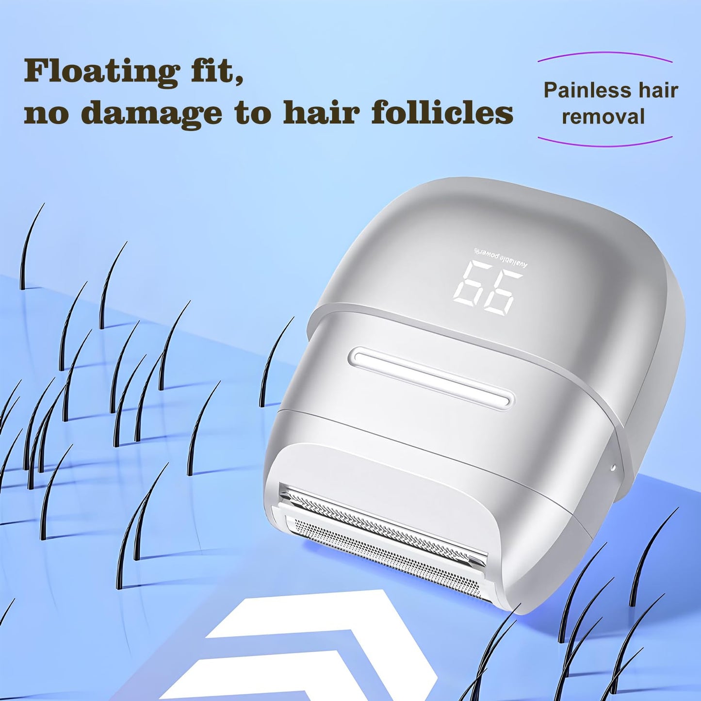 WAikil Mini Women's Bikini Shaver,USB Rechargeable Electric Razor, Wet & Dry Use,Compact & Gentle for Traver (White)