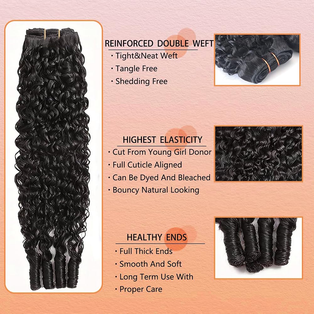 Burmese Curly Bundles Human Hair Curly Bundles Human Hair Unprocessed Virgin 12 14 16 inch Water Wave Human Hair Bundle 300g
