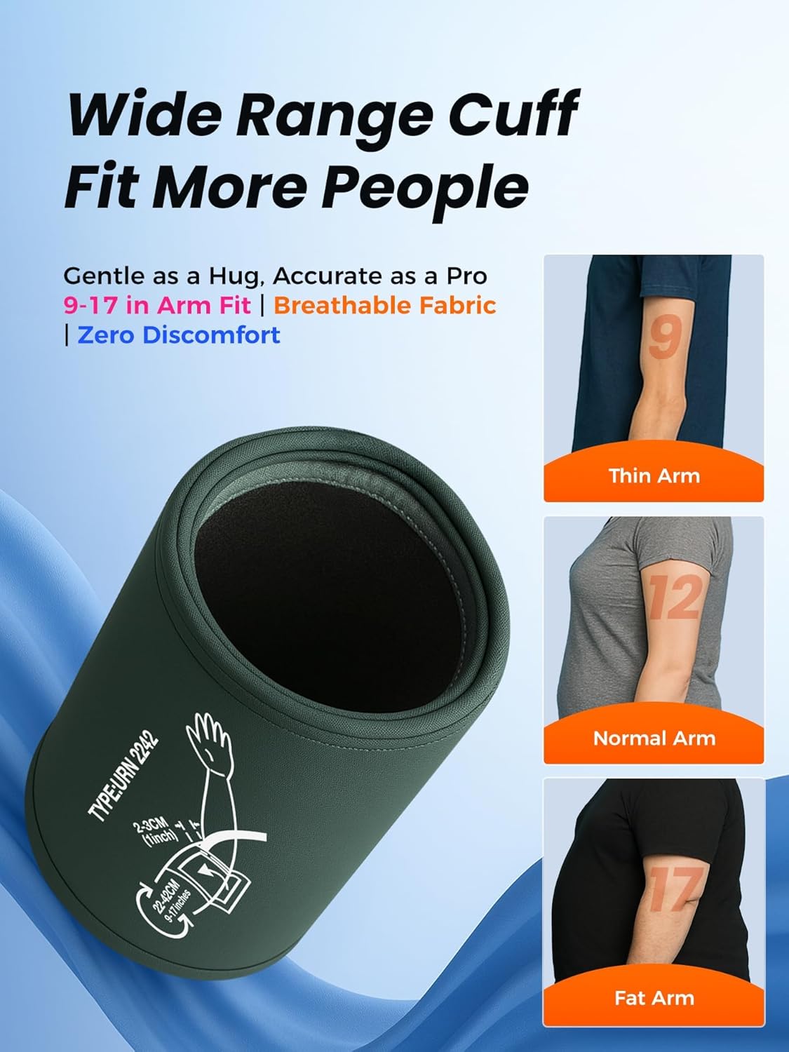 Blood Pressure Monitor - FDA-Cleared Home & Travel BP Machine | Adjustable Cuff for Seniors & Pregnancy, Accurate Health Tracking
