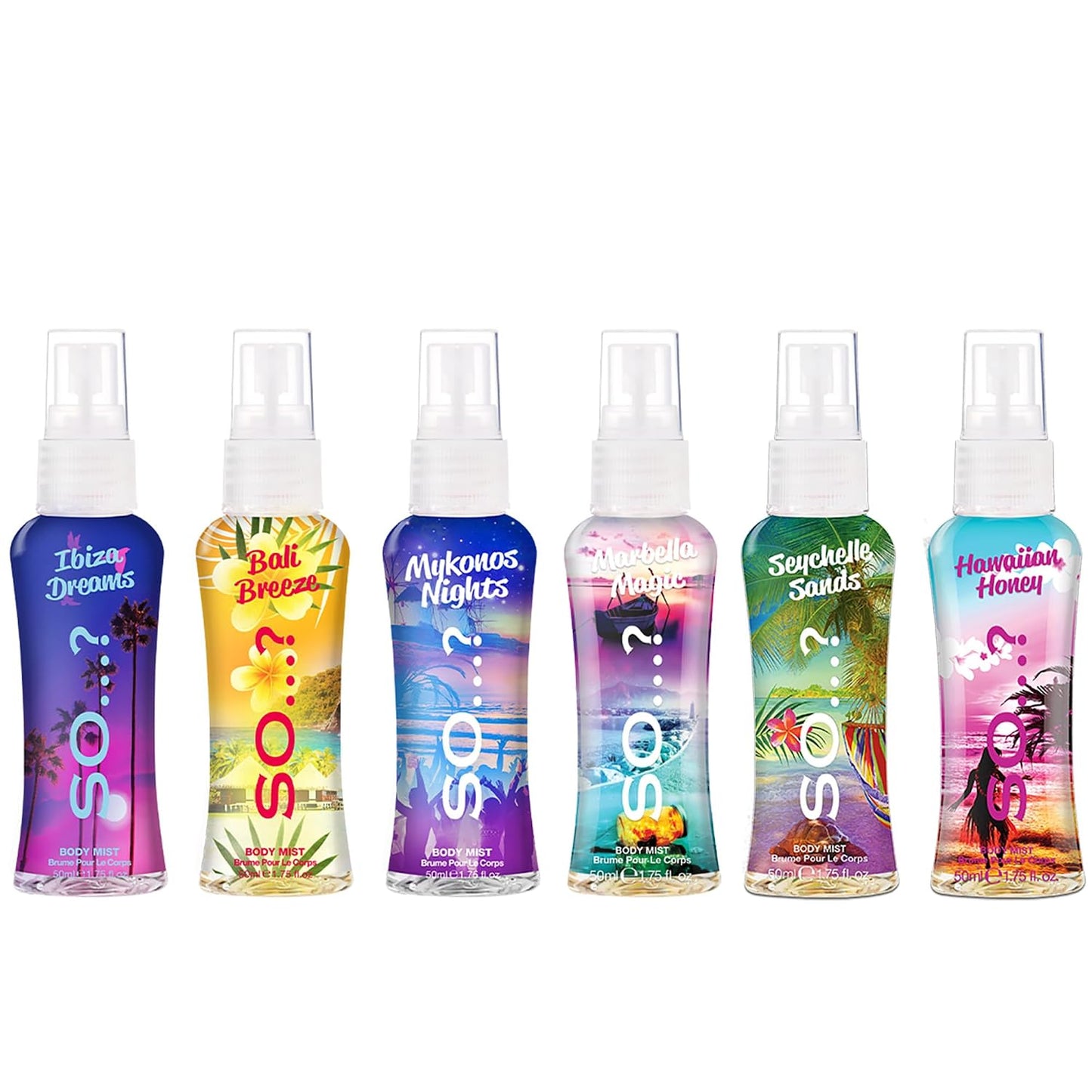 Escapes Body Mist Set - Vegan Women's Perfume Gift Set | 6 Travel Size Fragrances