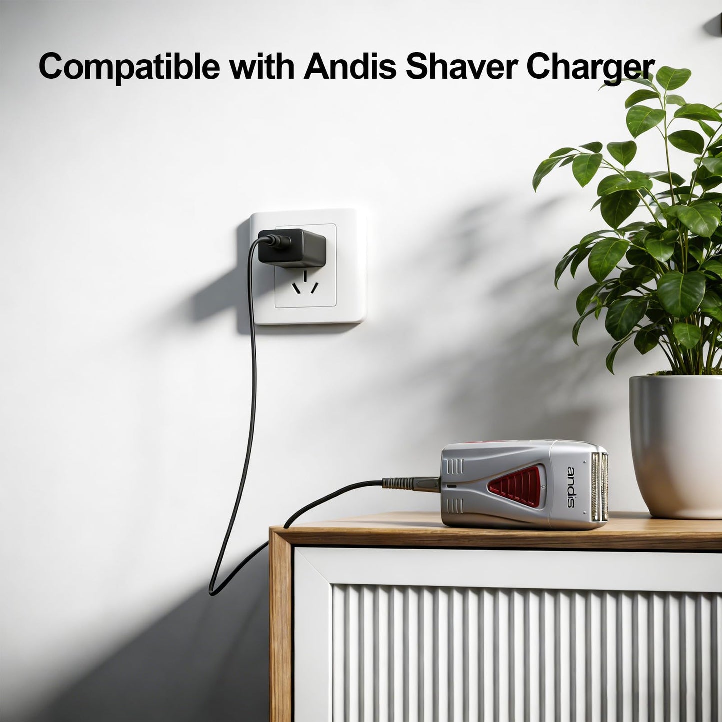 Charger Replacement for Andis Shaver ProFoil TS-1 TS-2 Clippers, 5V 1A Power Cord Adapter