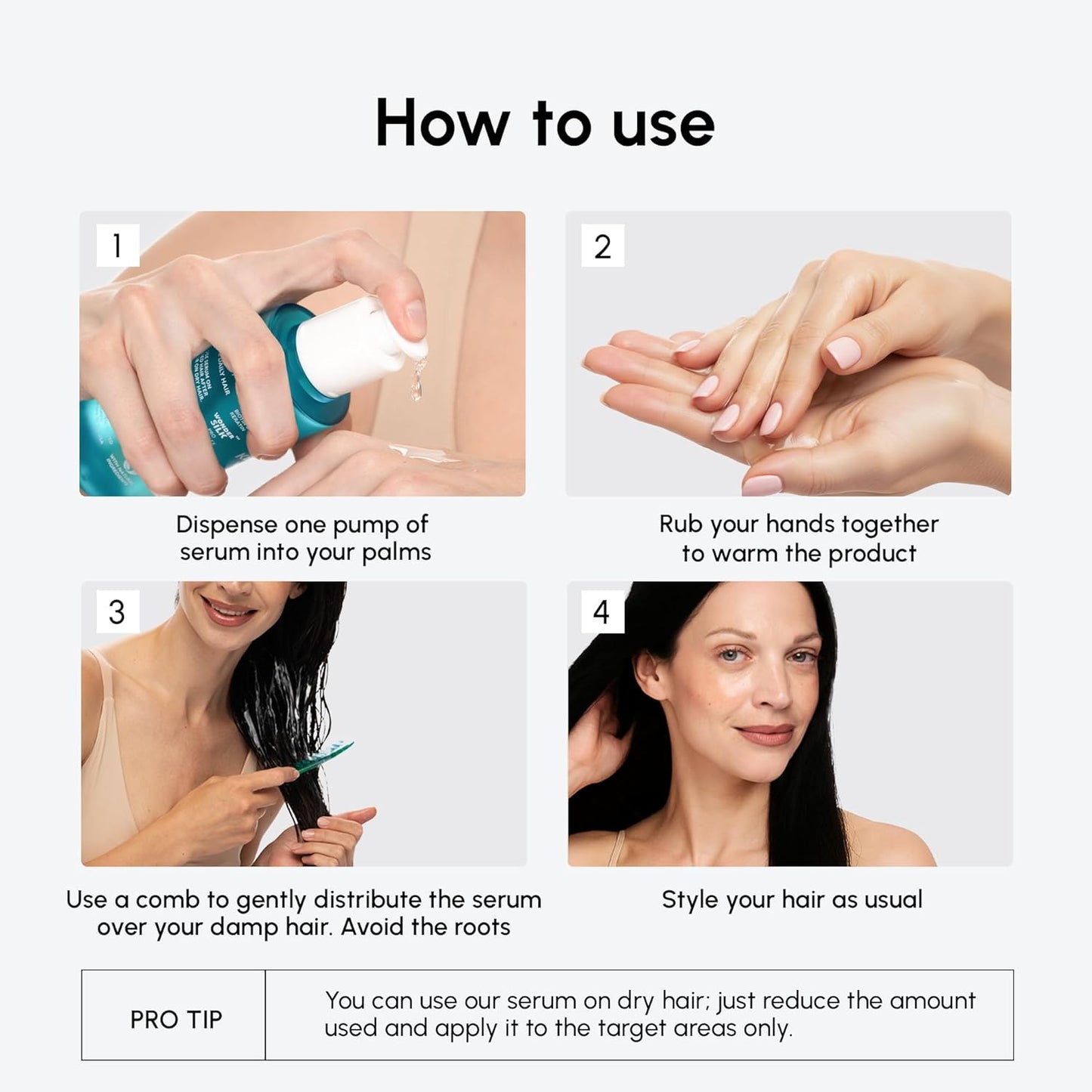 Hair Oil for Frizzy Hair - Argan Oil, Keratin & Biotin Serum for Dry, Curly Hair | Frizz Control Treatment