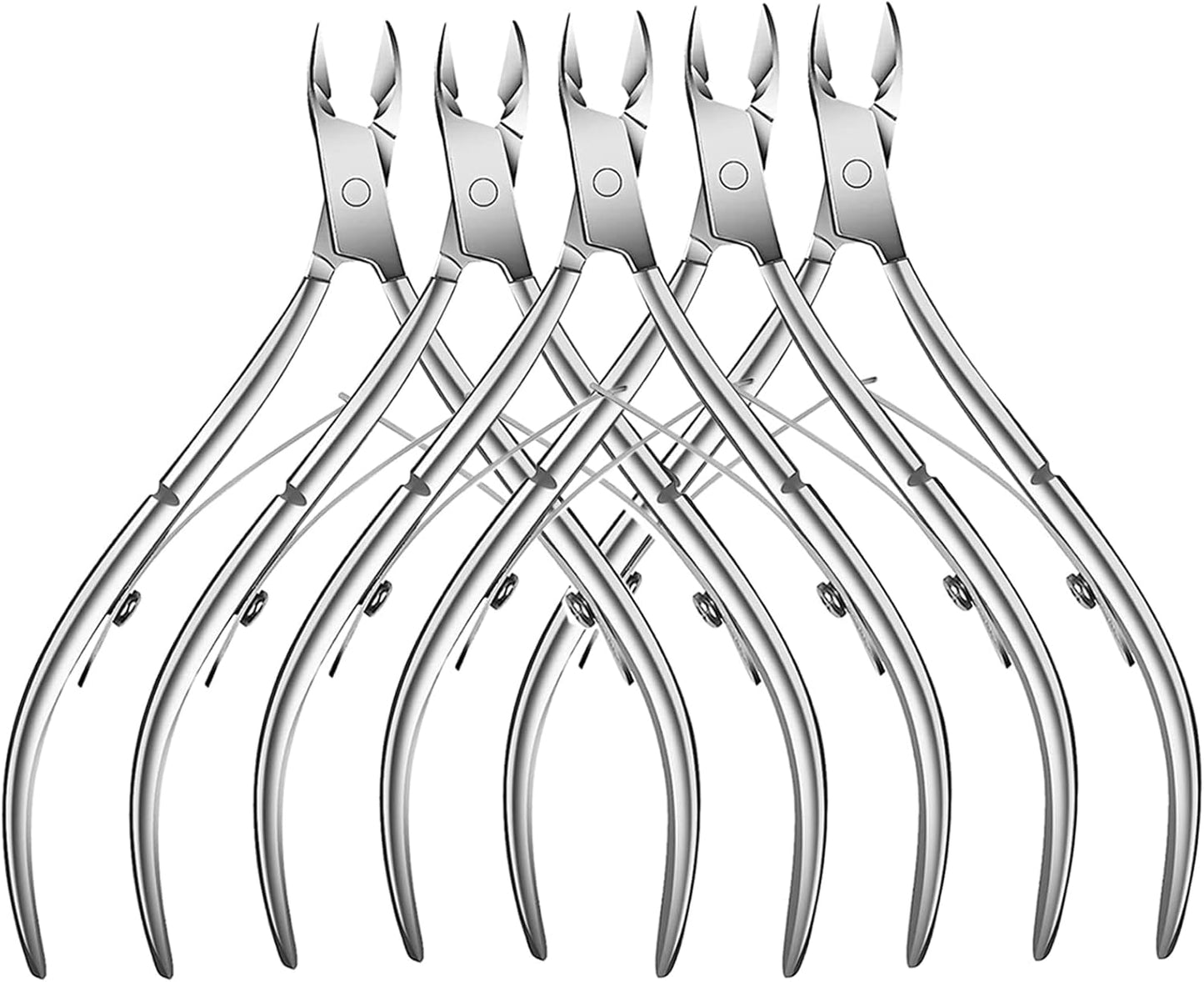 Cuticle Trimmer Set - Professional Stainless Steel Nippers & Clippers for Manicure & Pedicure | 5 Packs