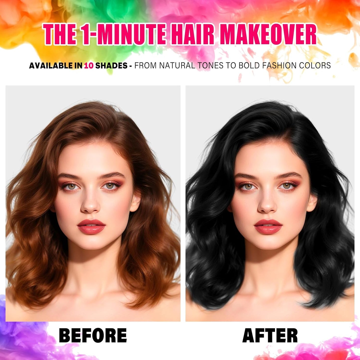 Black Hair Spray - Washable Temporary Hair Color for Kids & Adults | 4.06 Oz for Cosplay, Parties & Halloween