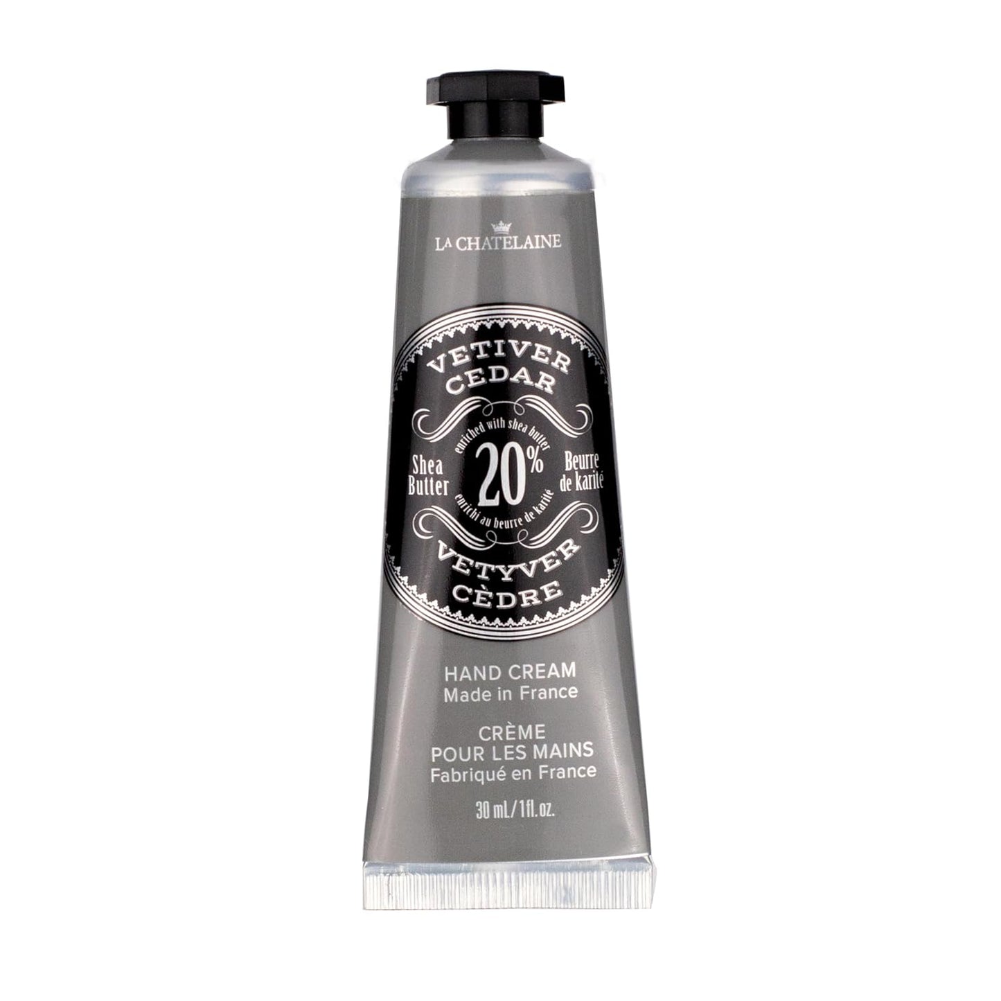 La Chatelaine Shea Butter Hand Cream - Organic Argan Oil, Moisturizing & Nourishing | Travel Size 1 oz/30ml - Amber Cashmere