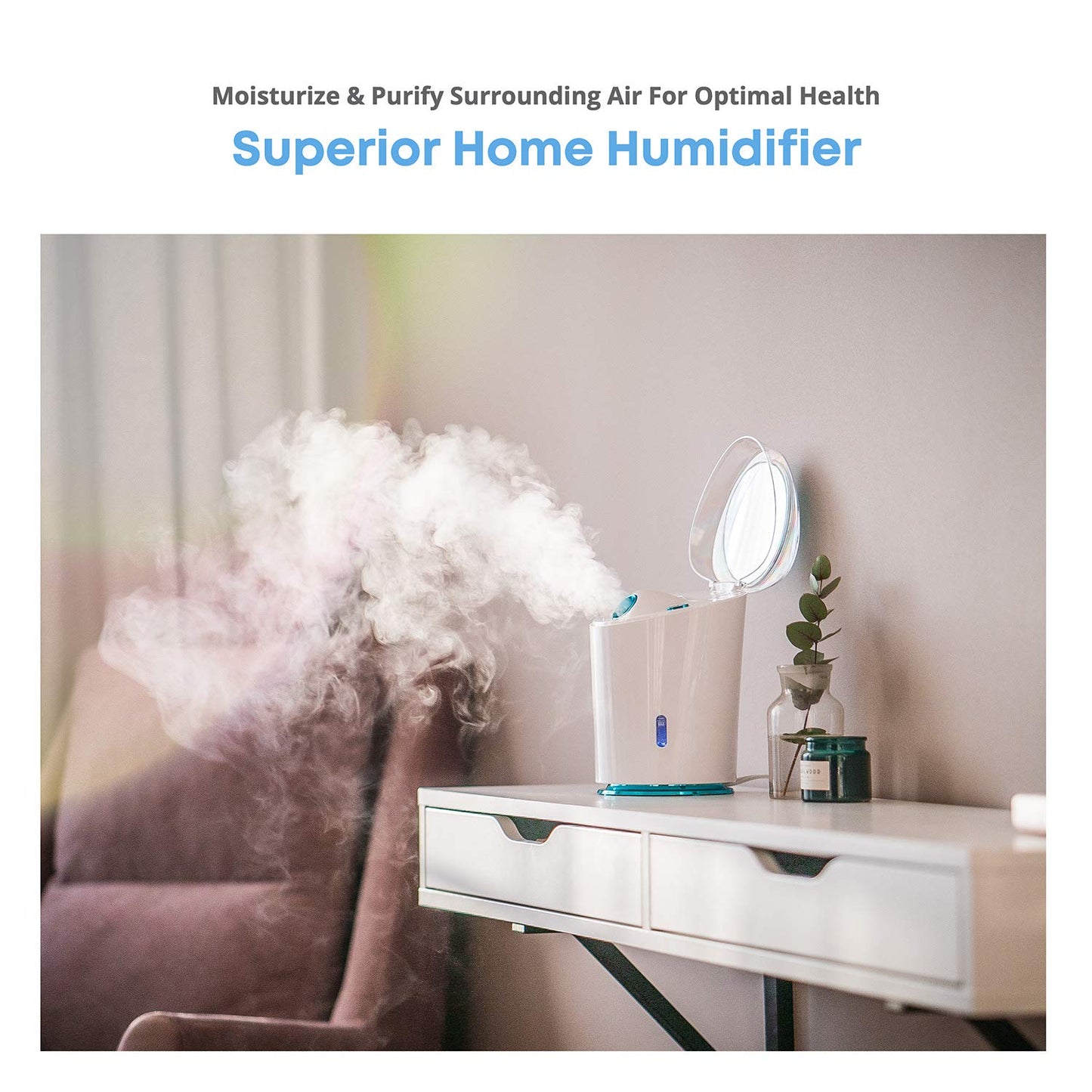 NanoSteamer PRO Professional 4-in-1 Nano Ionic Facial Steamer for Spas - 30 Min Steam Time - Humidifier - Unclogs Pores - Blackheads - Spa Quality - 5 Piece Stainless Steel Skin Kit Included
