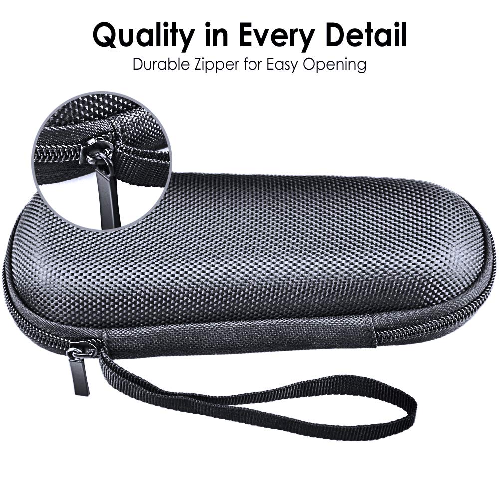 Enerfort Hard EVA Razor Travel Case Compatible with Gillette Men's Razor - Mesh Pocket for 2 Razor Blades + Lightweight Carrying Handle + Durable Zipper (Only Case)