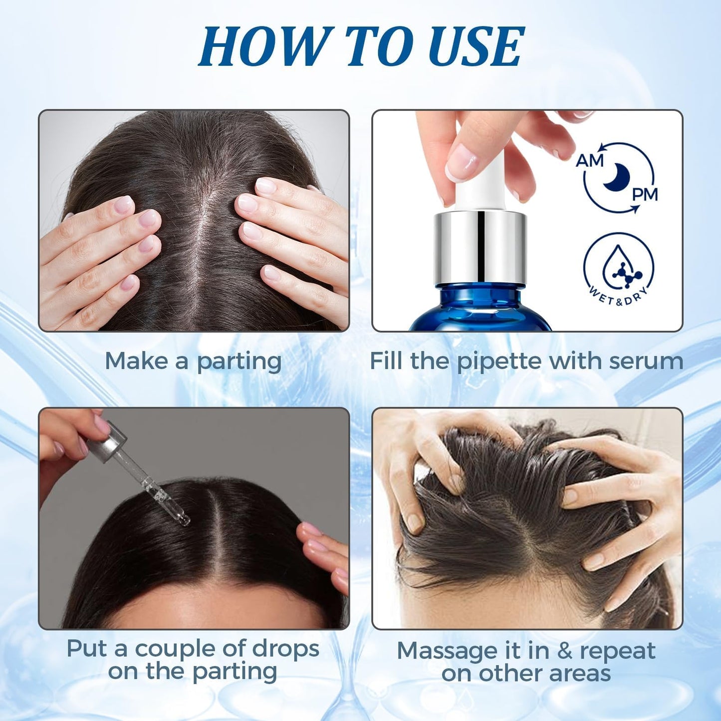 GHK-Cu Peptide Hair Serum, Copper Peptides for Hair Growth, Lightweight Scalp Serum for Thinning Hair, Non-Greasy GHK-Cu Peptide Hair Support for Men and Women
