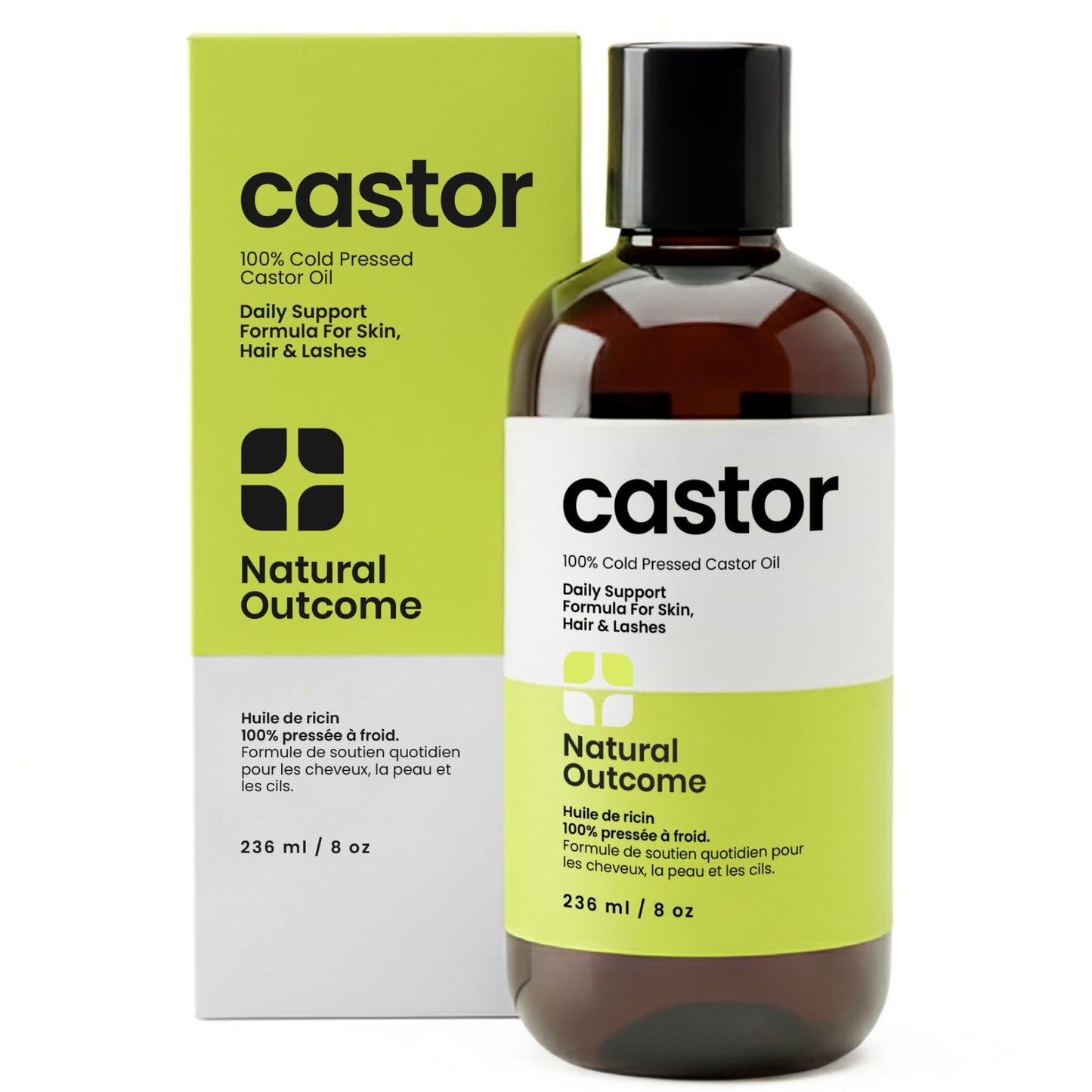 Castor Oil 100 % Pure – 8 oz Cold‑Pressed & Hexane‑Free | Hair, Scalp, Lashes & Skin Moisturiser | Vegan, Made in USA