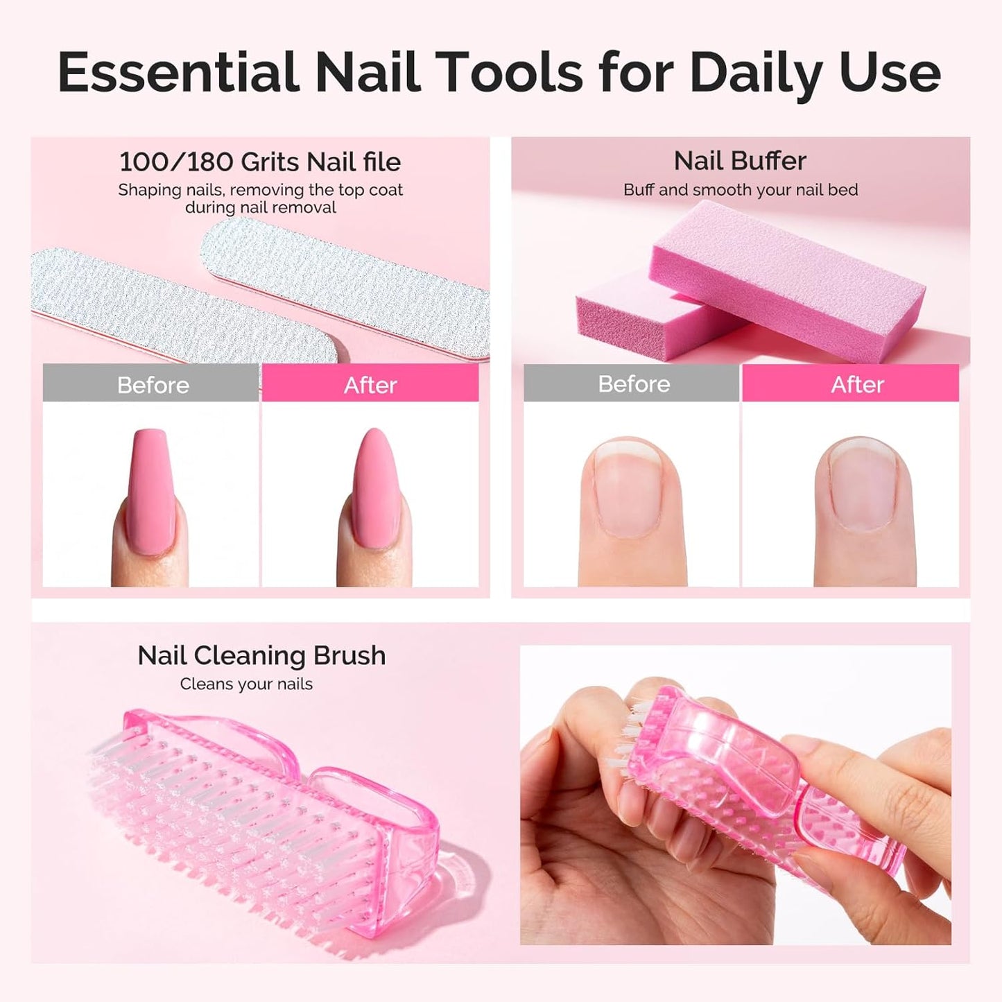 Cuticle Trimmer Kit - 13-Piece Set with Pusher, Nail File & Buffer | Portable Ingrown Toenail Removal Tool
