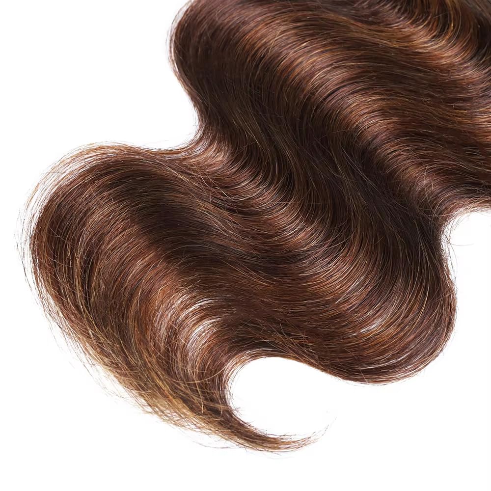 Ombre Human Hair Bundles 1b/30 Human Hair Bundles Body Wave Highlight Brown Bundle Ombre Brown Body Wave Bundle Color 1bp430 LadrXadr 100g 12 Inch
