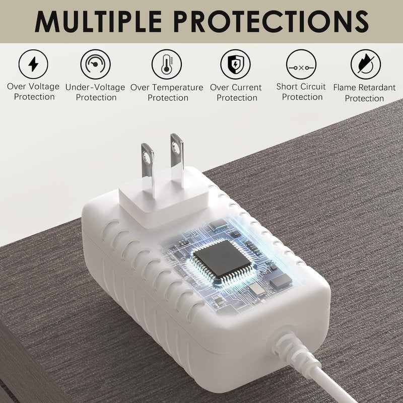 Universal 5V Monitor Charger for Infant Optics DXR-8 & DXR-8 Pro Baby Monitor Unit, DXR8 Pro 5" and DXR 8 3.2" Screen Parent Handheld Power Cord, 6.5Ft Charging Cable with 4 Round-Pin Adapters