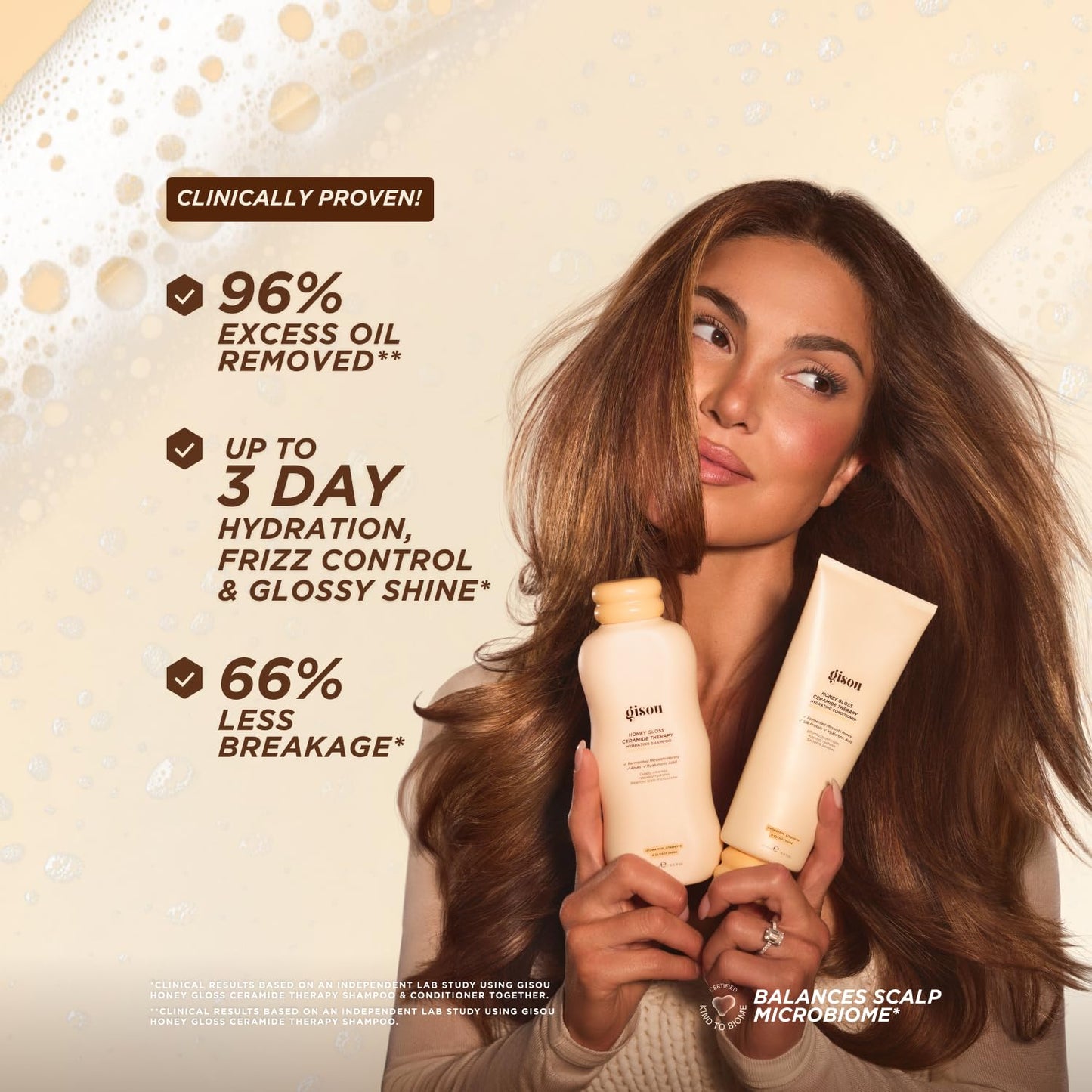 Gisou Honey Gloss Ceramide Therapy Hydrating Conditioner – Smooths, Detangles & Adds Shine with Mirsalehi Honey & Ceramides (6.8 Fl Oz)