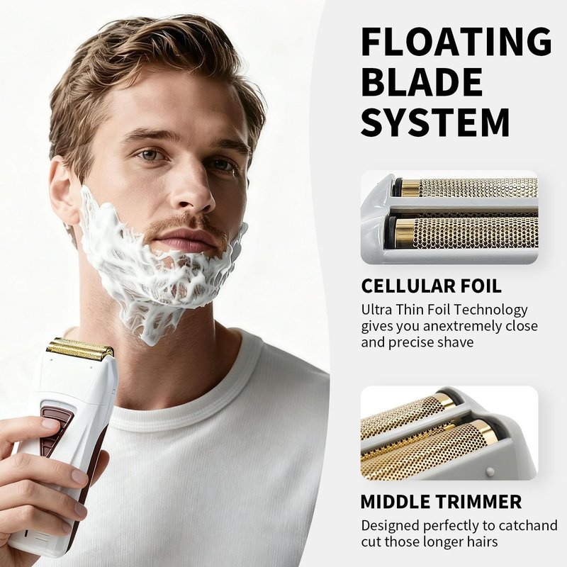 Foil Electric Shaver Head Compatible with Andi 17150, 17235, 17220 TS-1 TS-2 Washable 3D 17155 17205 17200 17160 17280 Shaving Blade Shaver Replacement Foil and Cutters