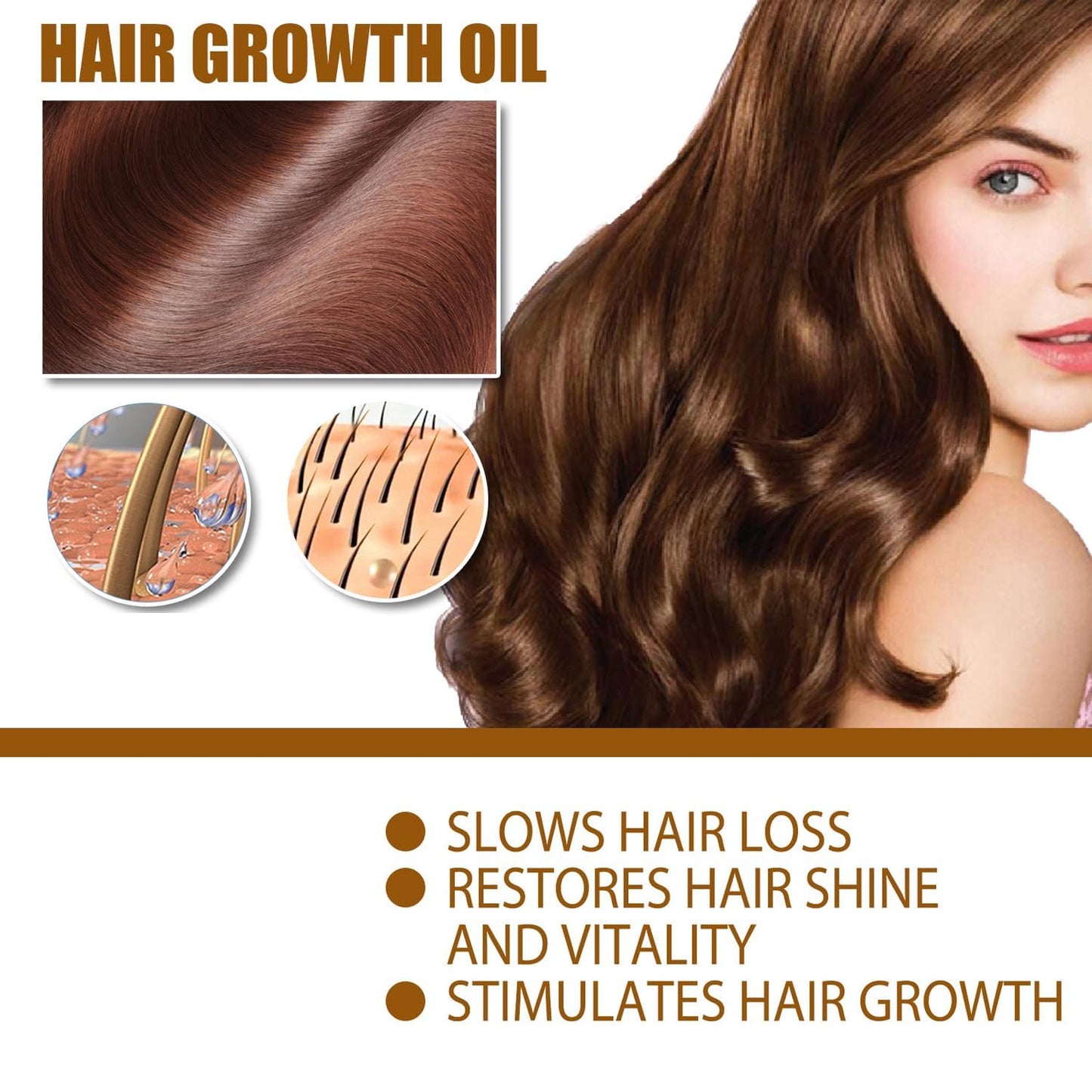 Luna Miracle Hair Growth Oil - 100% Natural Essence for Frizzy & Damaged Hair | 2 Ounce (2PCS)