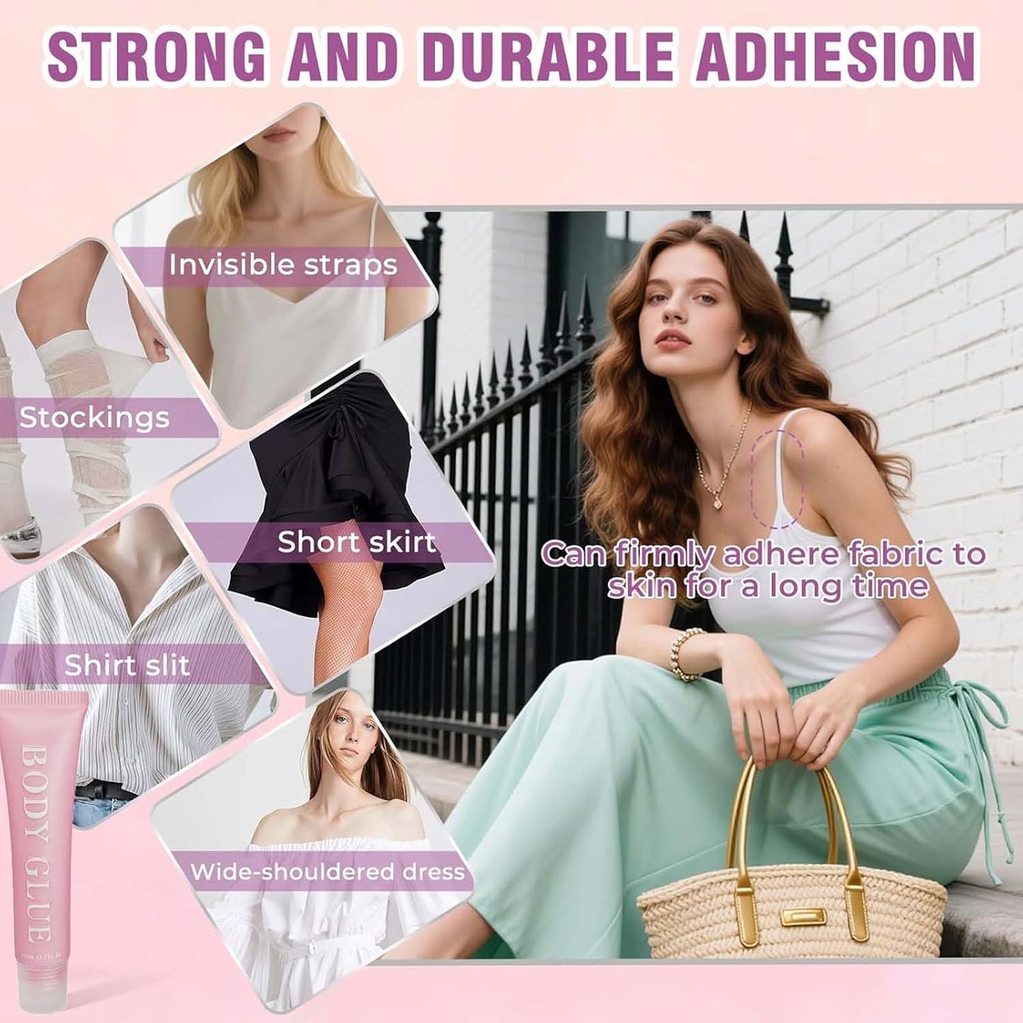 Body Adhesive Glue - Skin-Safe Liquid Fashion Adhesive for Dancers | All-Day Hold, 20ml