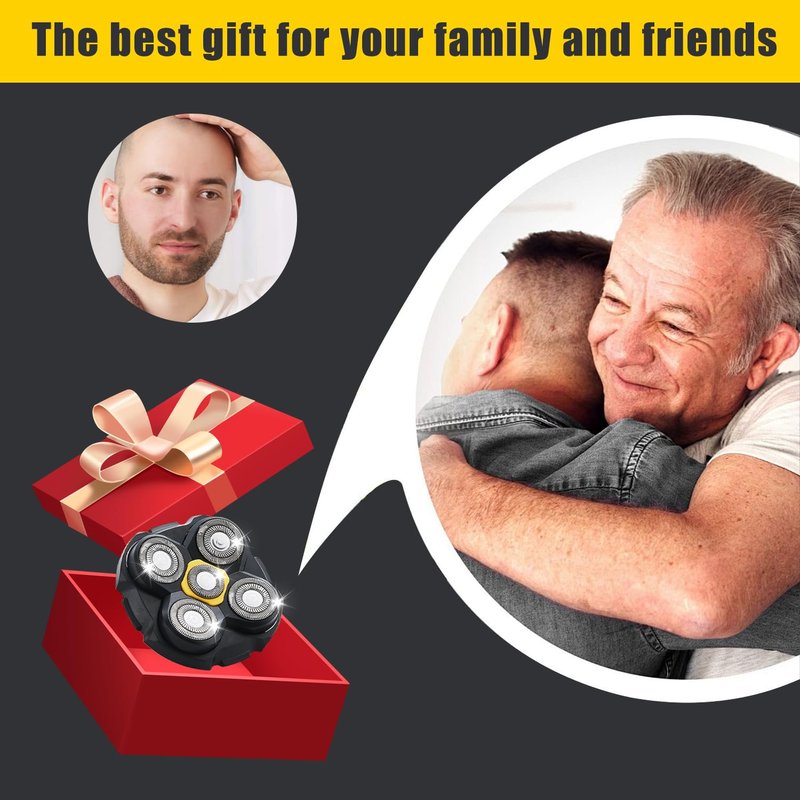 Shaver Replacement Heads Compatible with Microtouch Titanium Head Shaver, for Bald Men 2 Pack
