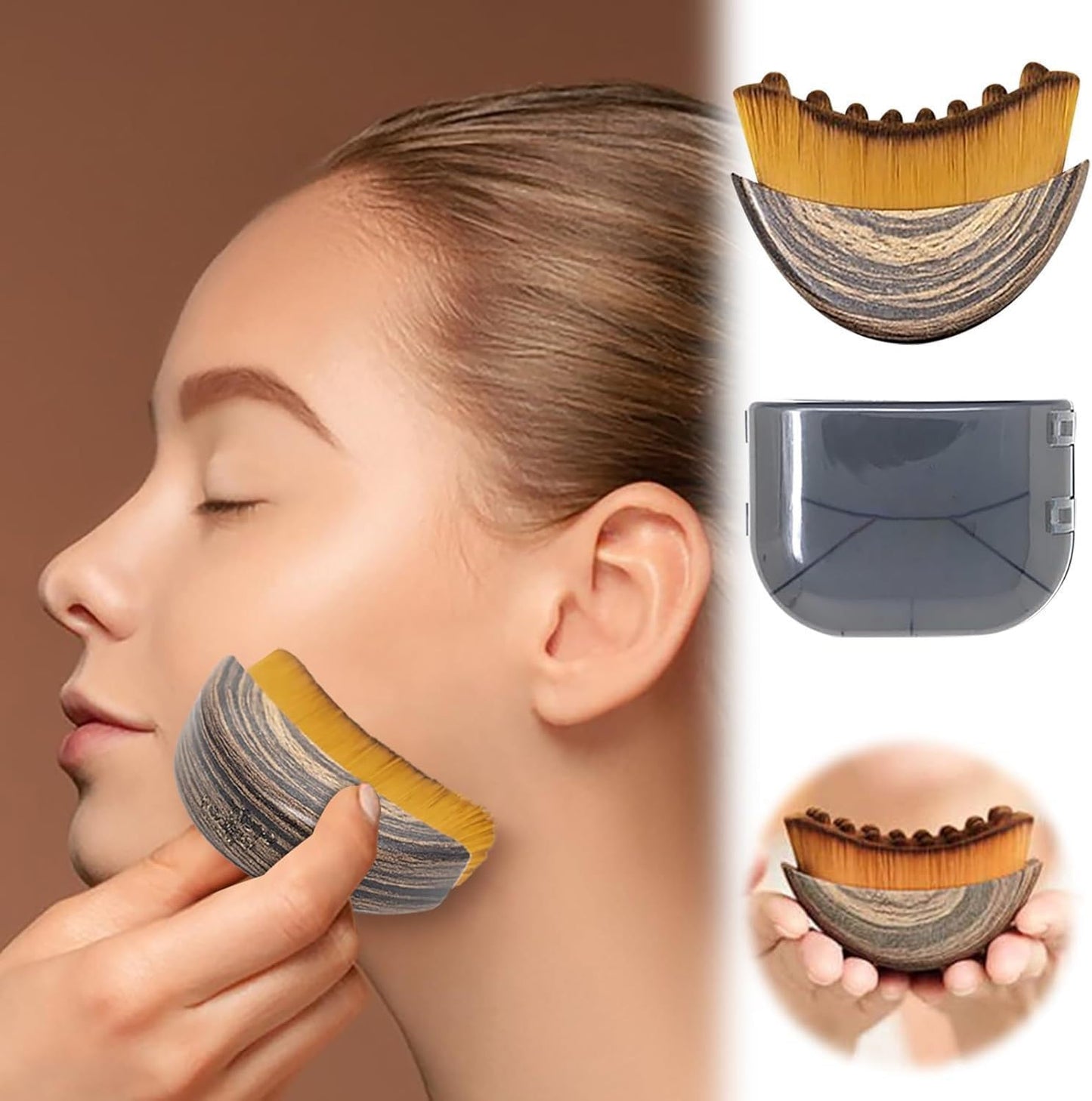 Lymphatic Drainage Massager - Contour Face Brush for Double Chin Reduction | 1 Piece