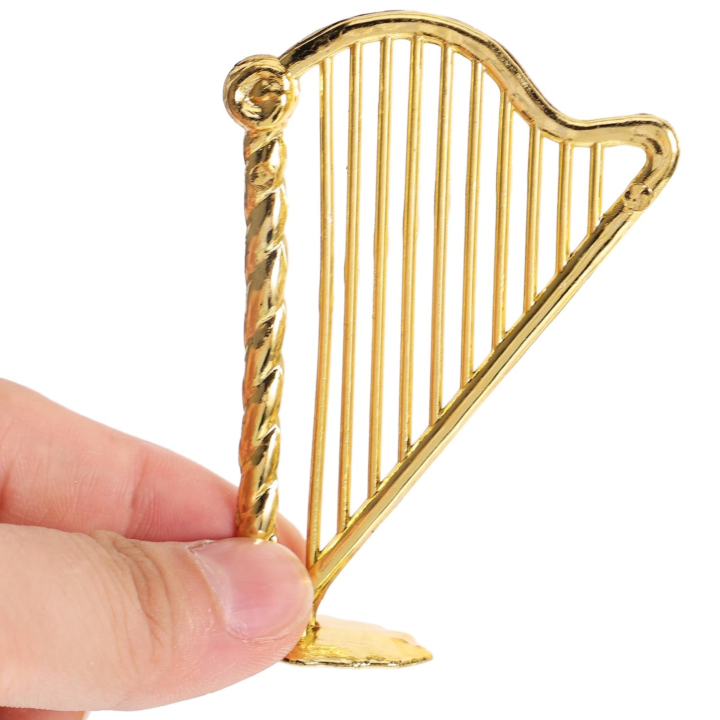 10pcs Miniature Harp Instrument Model Xmas Tree Musical Instrument Harp Model Pendant for Christmas Music Party Home Decor